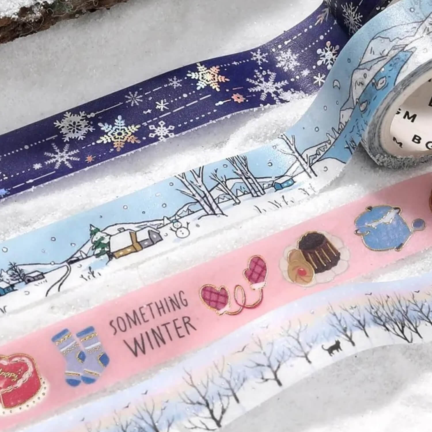 (2025 Winter Limited) BGM Foil Masking Tape – Cottage by the Snow Lake