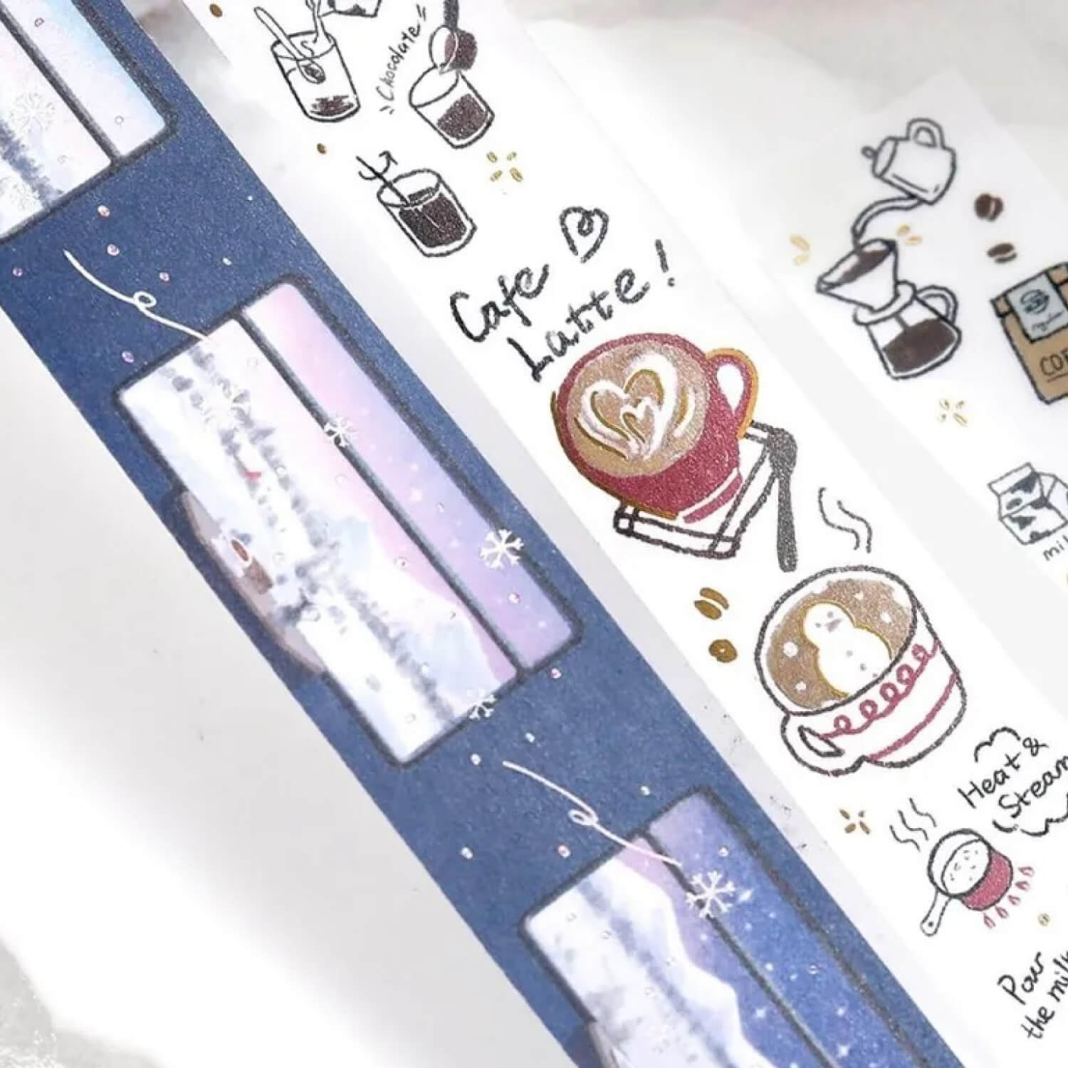 (2025 Winter Limited) BGM Foil Masking Tape – Snow View Sleeper Train