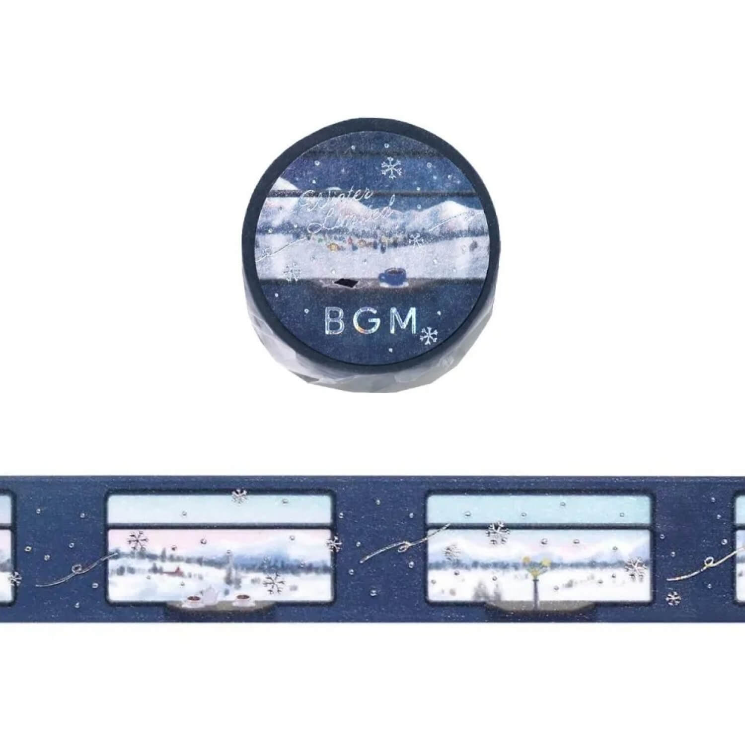 (2025 Winter Limited) BGM Foil Masking Tape – Snow View Sleeper Train