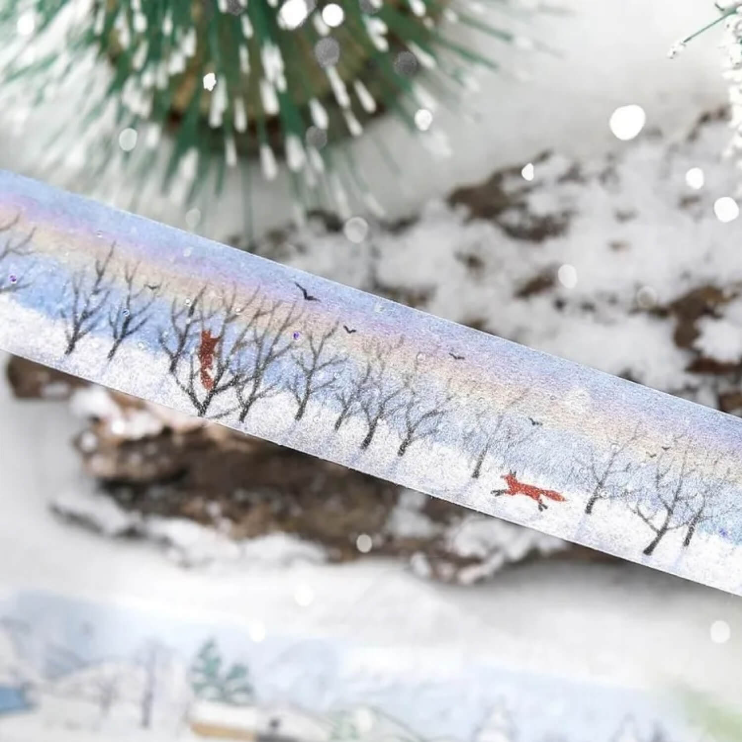 (2025 Winter Limited) BGM Foil Masking Tape – Morning Walk in the Forest