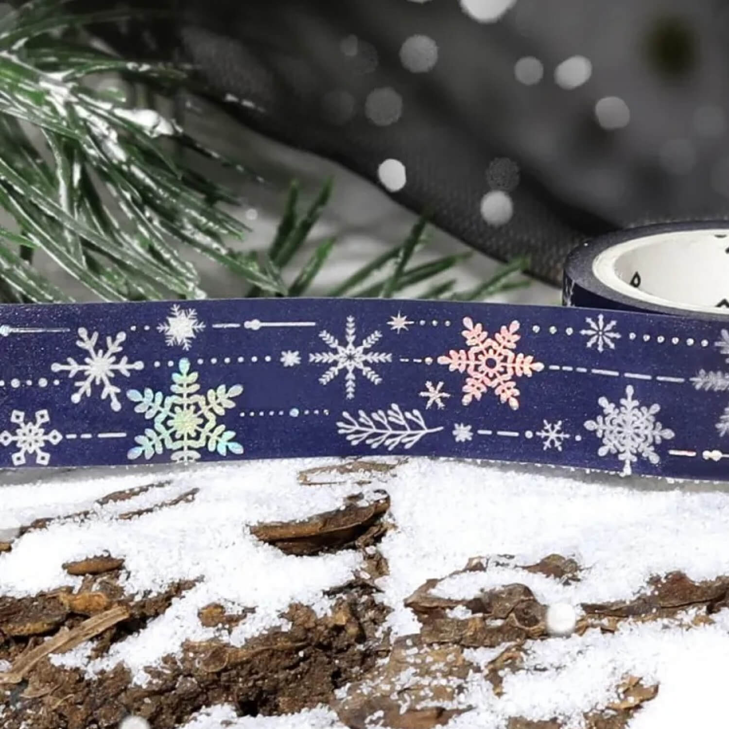 (2025 Winter Limited) BGM Foil Masking Tape – Snowy Night
