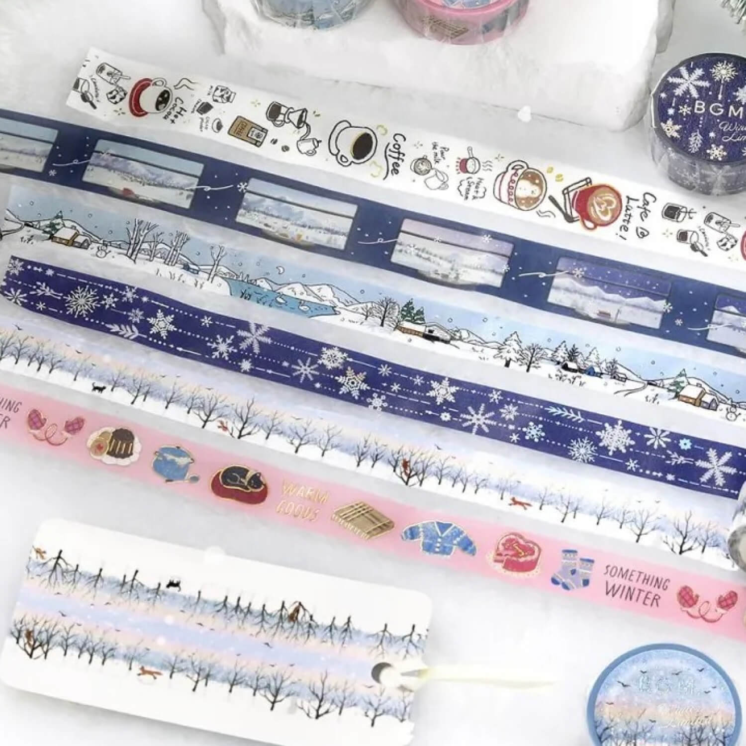(2025 Winter Limited) BGM Foil Masking Tape – Snowy Night