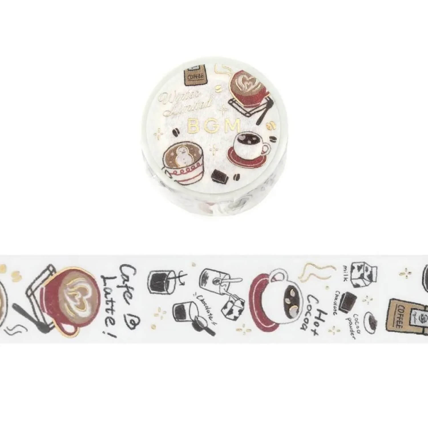 (2025 Winter Limited) BGM Foil Masking Tape – Winter Drinks