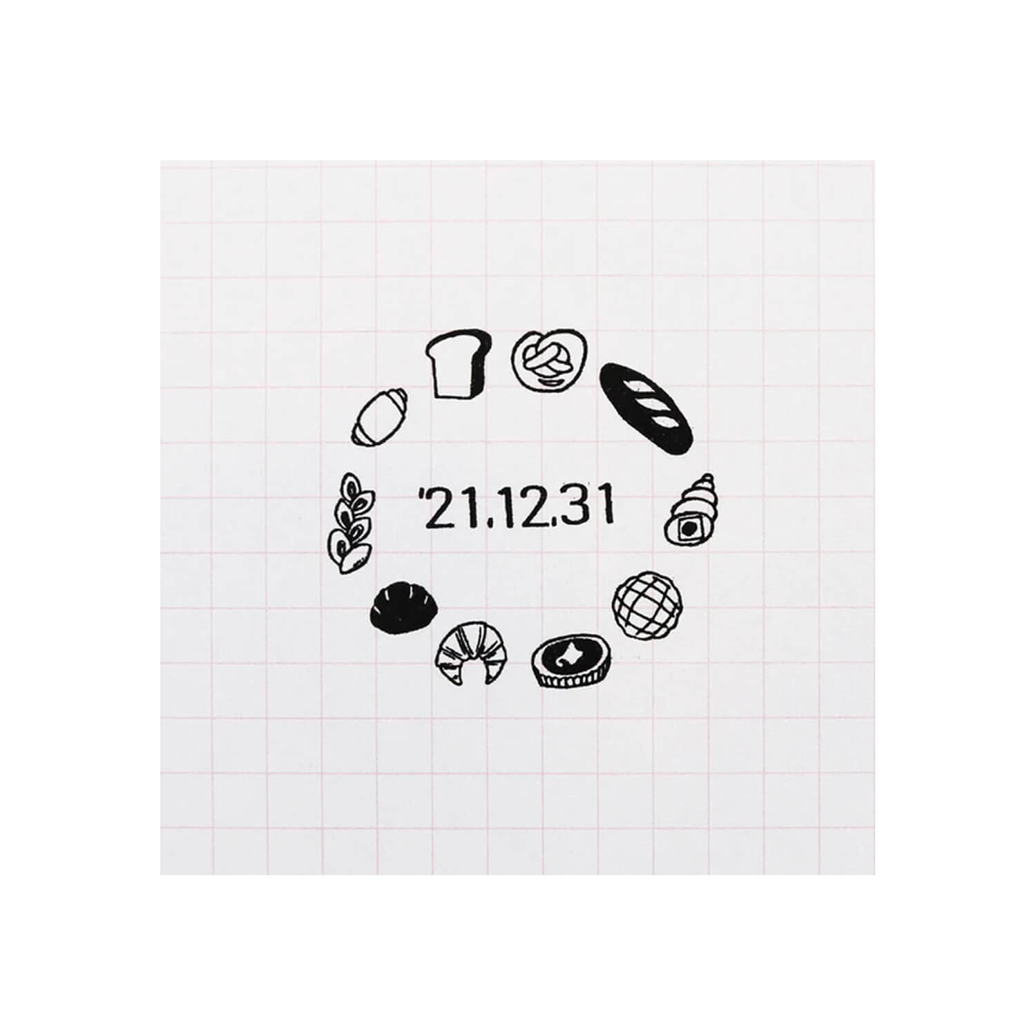 36 Sublo Stamp – Date Rotary Stamp: Bread