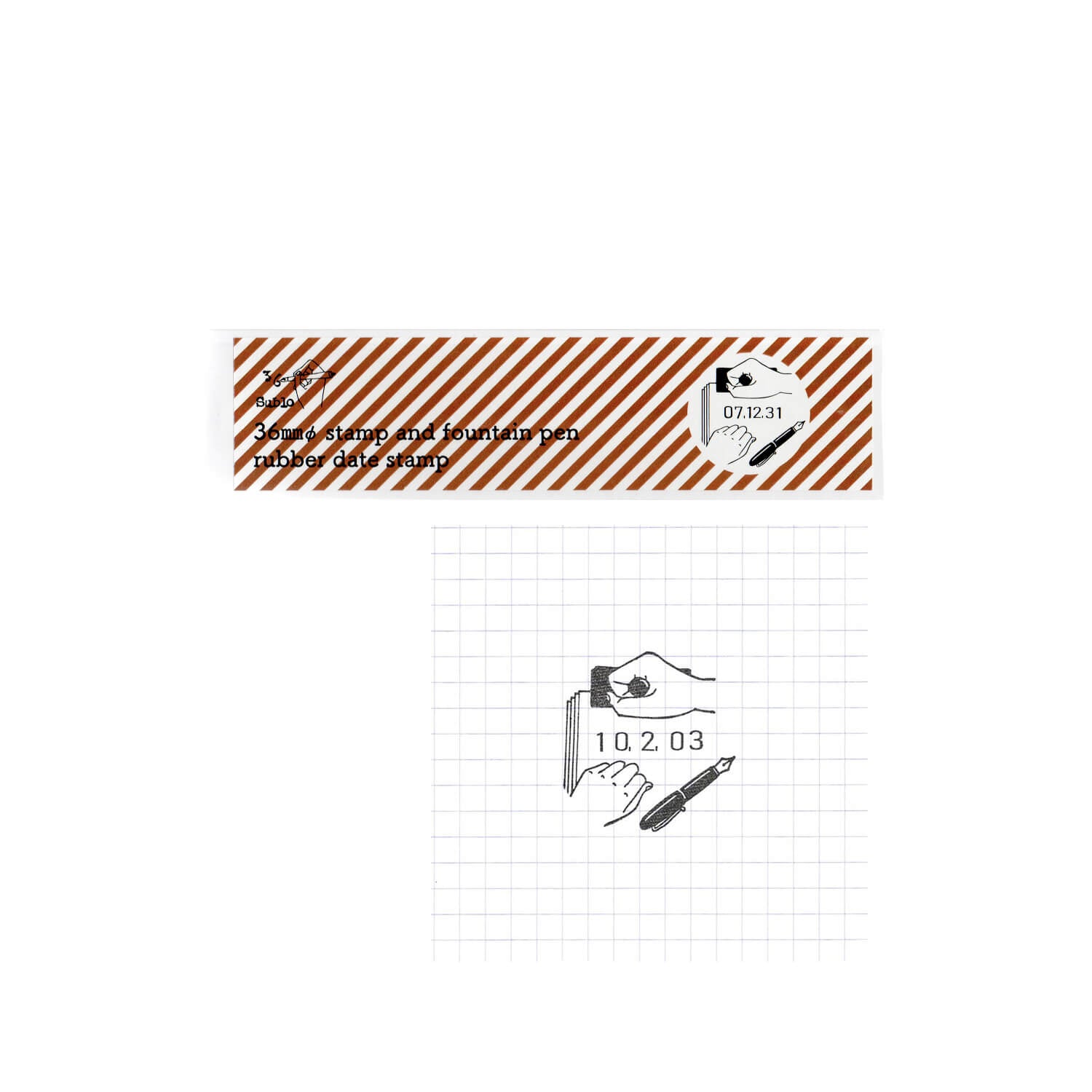36 Sublo Stamp – Date Rotary Stamp: Fountain Pen (36mm)