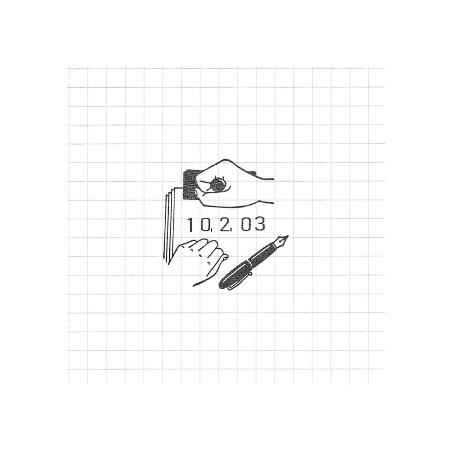 36 Sublo Stamp – Date Rotary Stamp: Fountain Pen (36mm)