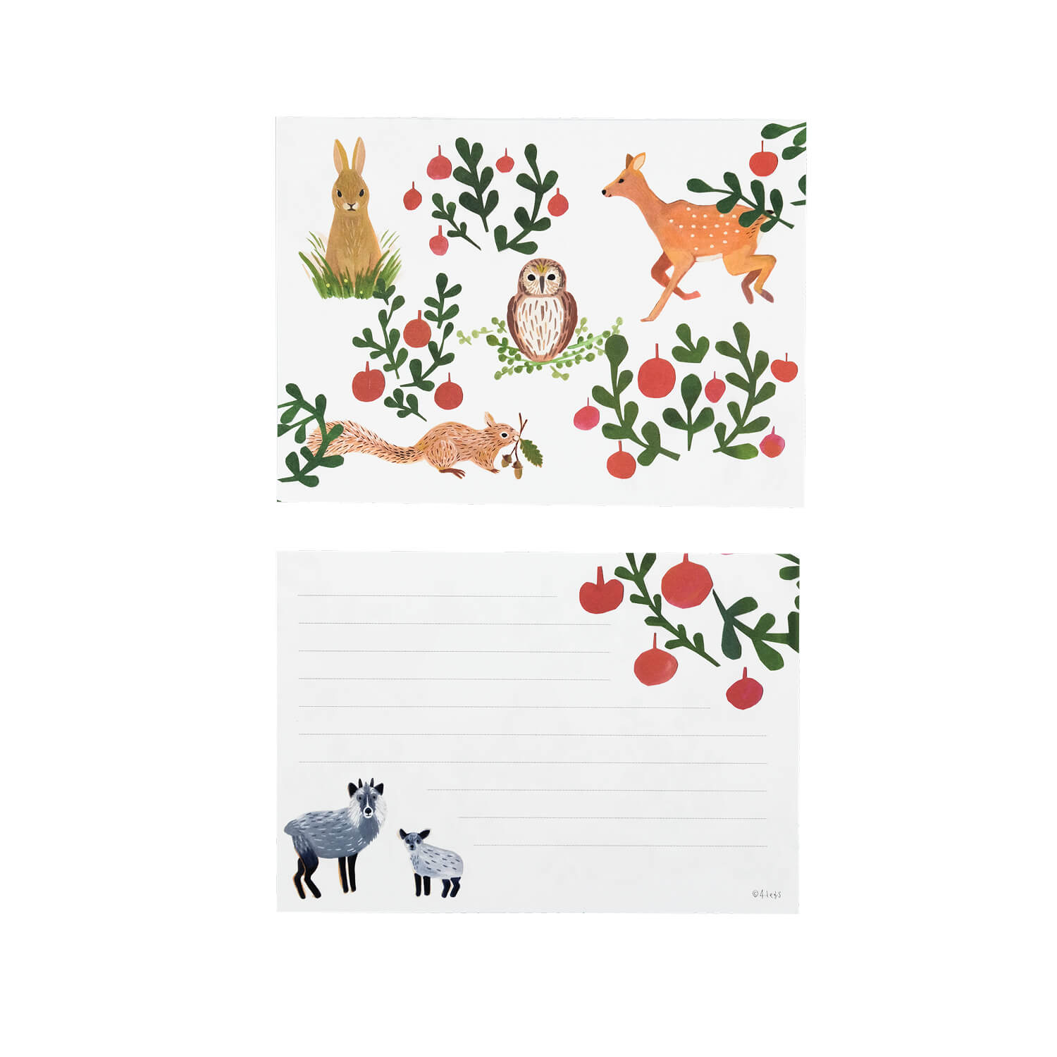 4 Legs Letter Paper Set (40 Sheets)