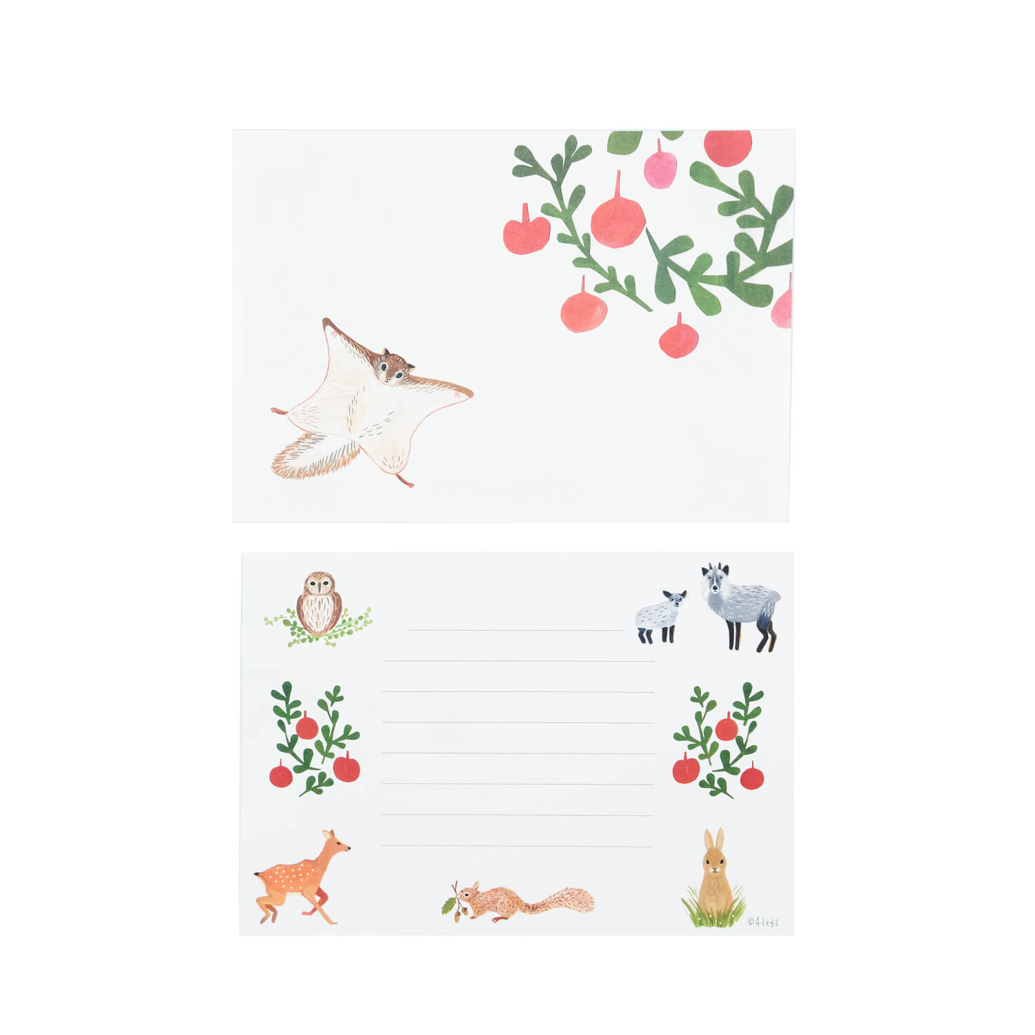 4 Legs Letter Paper Set (40 Sheets)