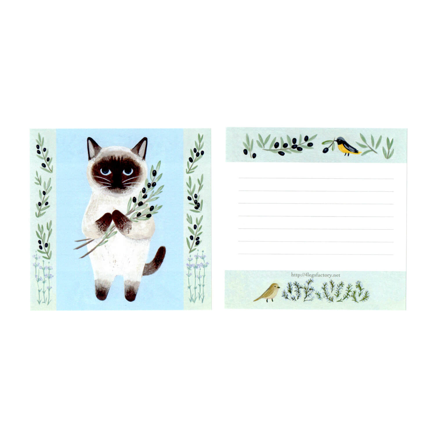 4 legs Cat Memo Sheet (96 sheets)