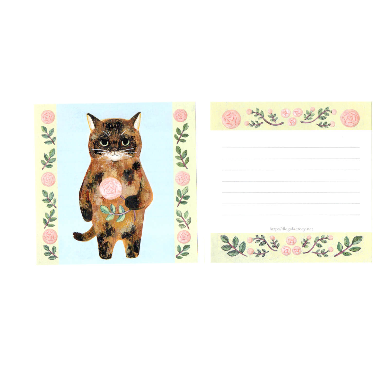 4 legs Cat Memo Sheet (96 sheets)
