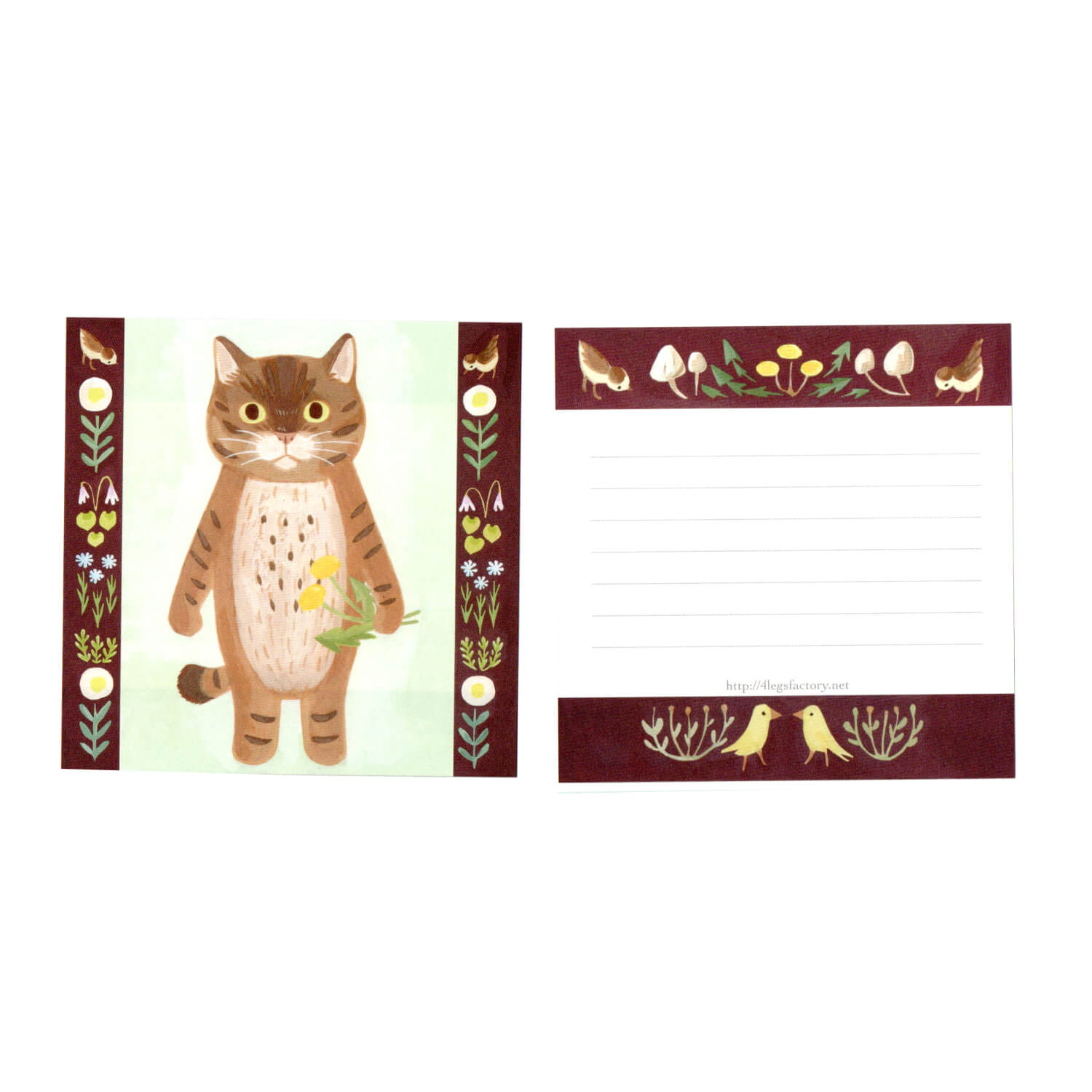 4 legs Cat Memo Sheet (96 sheets)
