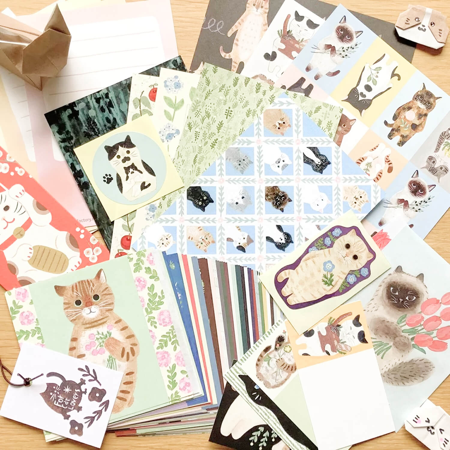 4 legs Cat Paper Set