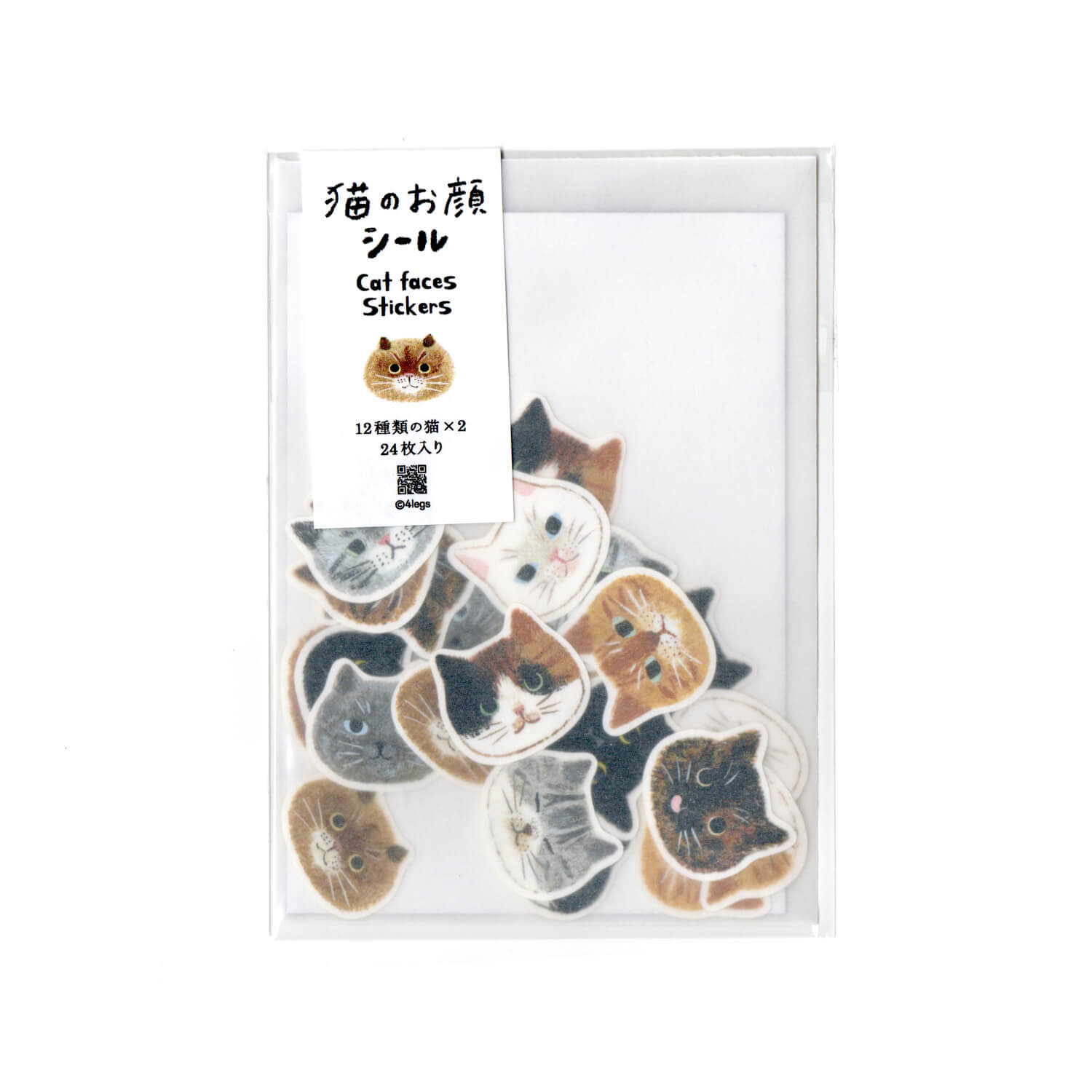 4 legs Flake Sticker Pack – Cat Faces
