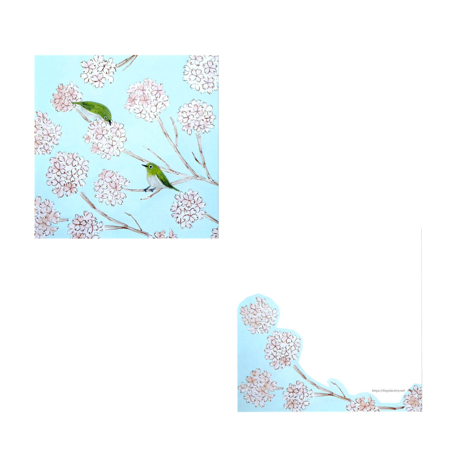 4 legs Memo Pad – Wild Birds (56 Sheets)