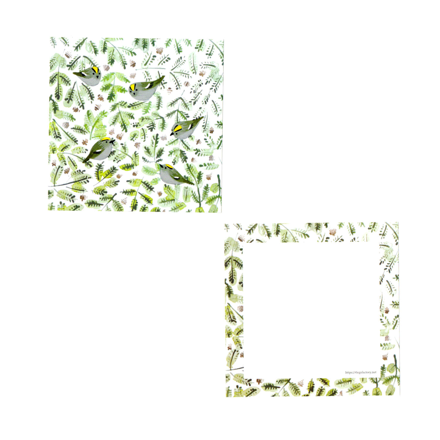 4 legs Memo Pad – Wild Birds (56 Sheets)