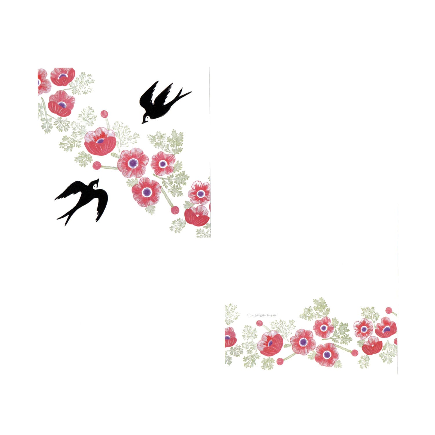 4 legs Memo Pad – Wild Birds (56 Sheets)