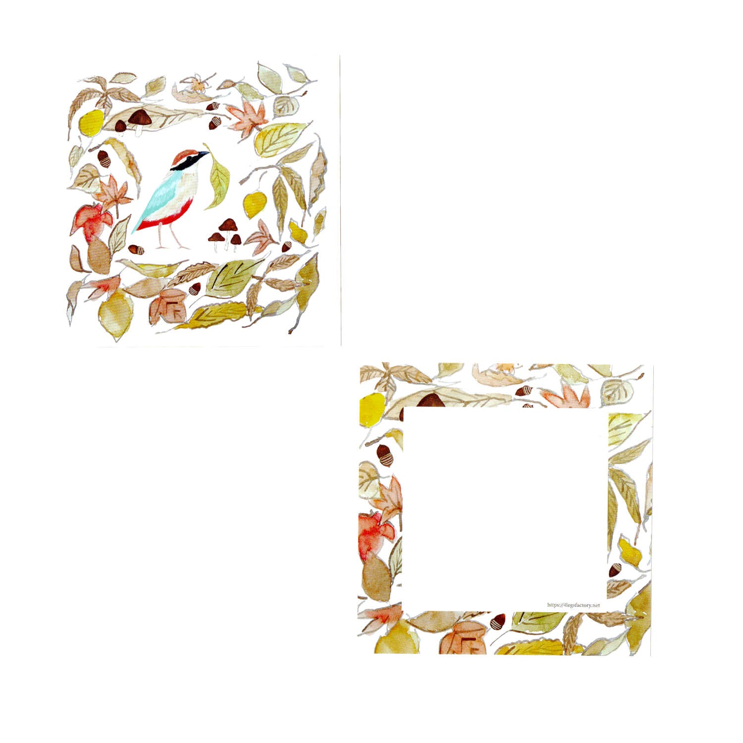 4 legs Memo Pad – Wild Birds (56 Sheets)