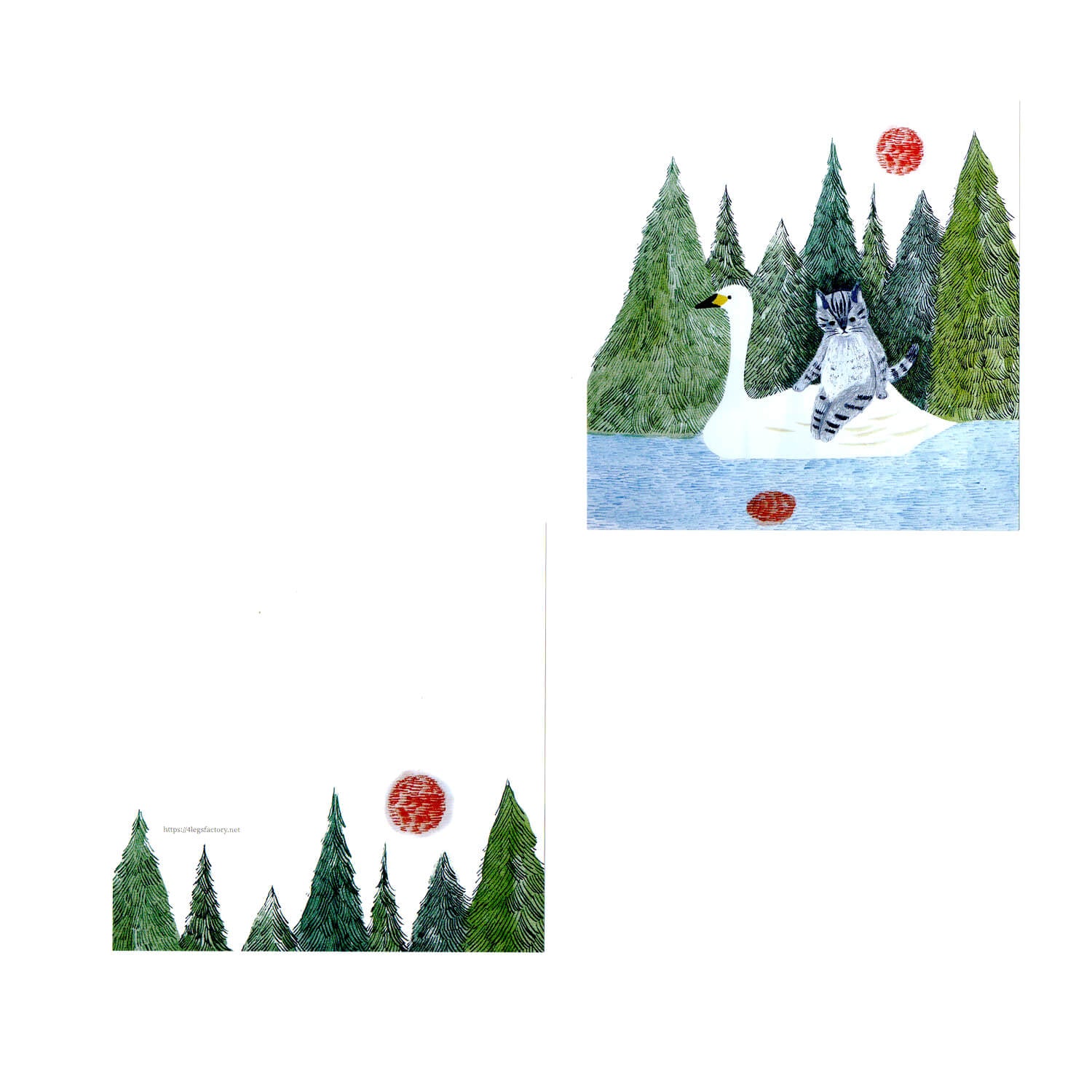 4 legs Memo Pad – Wild Birds (56 Sheets)