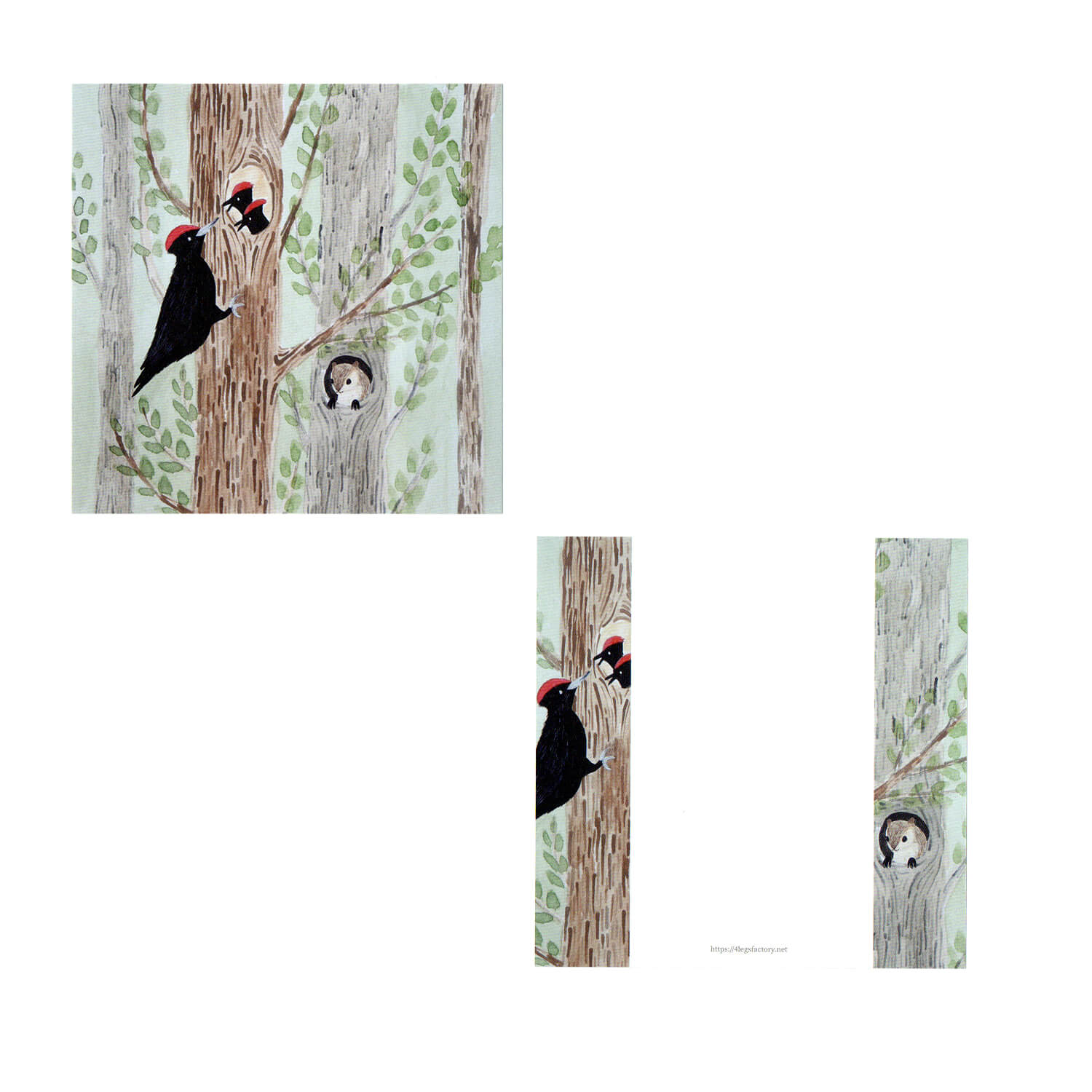 4 legs Memo Pad – Wild Birds (56 Sheets)