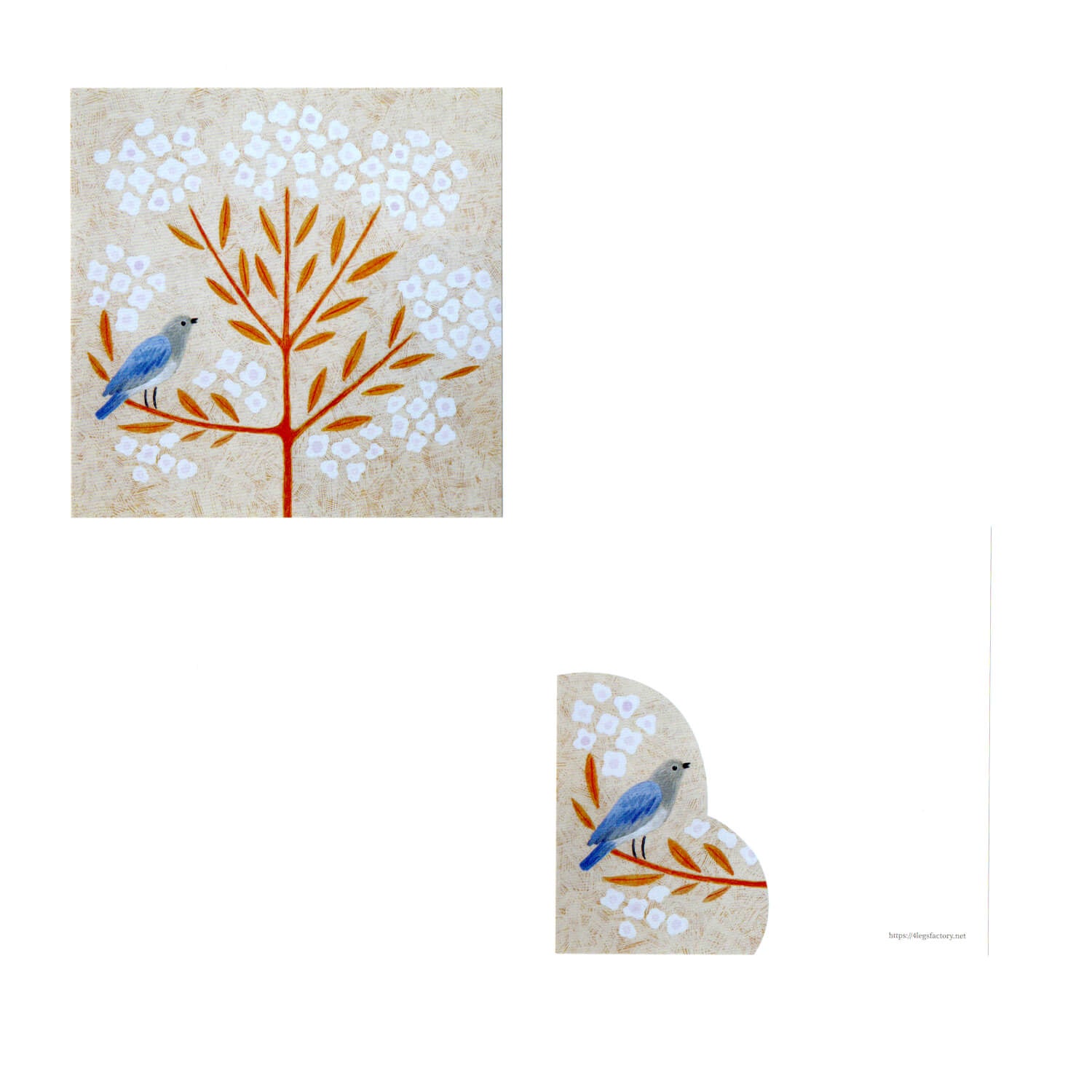 4 legs Memo Pad – Wild Birds (56 Sheets)