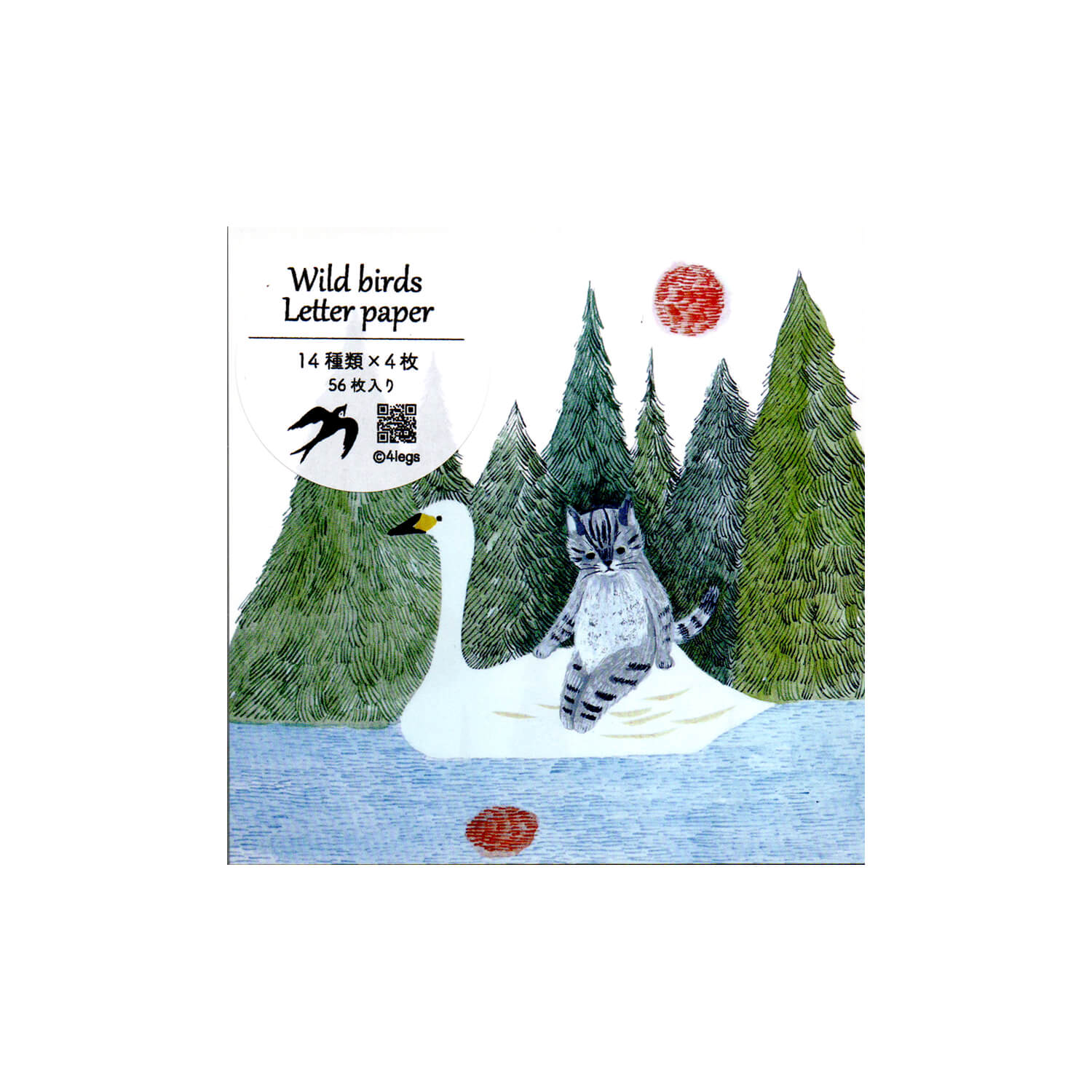 4 legs Memo Pad – Wild Birds (56 Sheets)