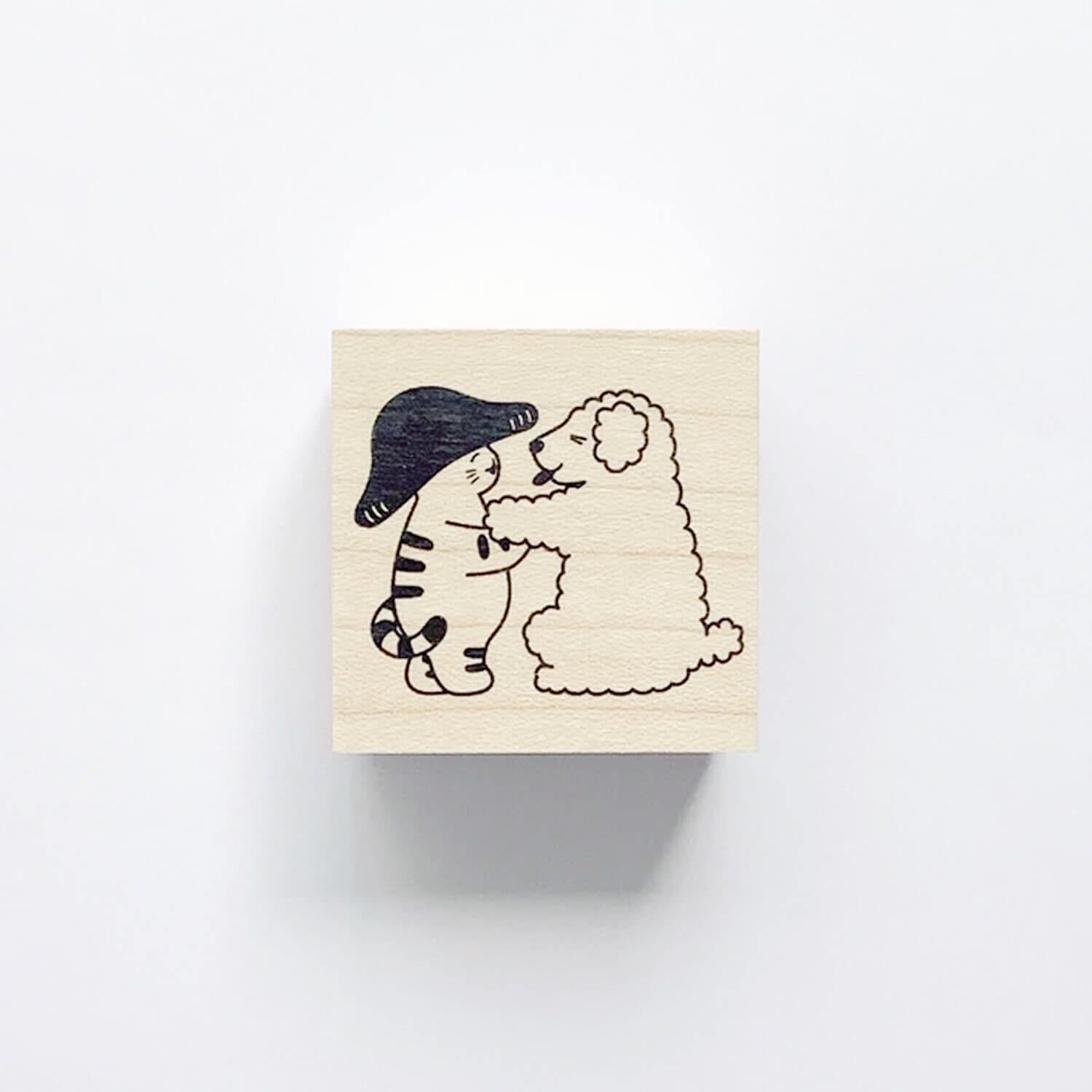 4 legs Rubber Stamp - Mushroom Cat & Dog Friends