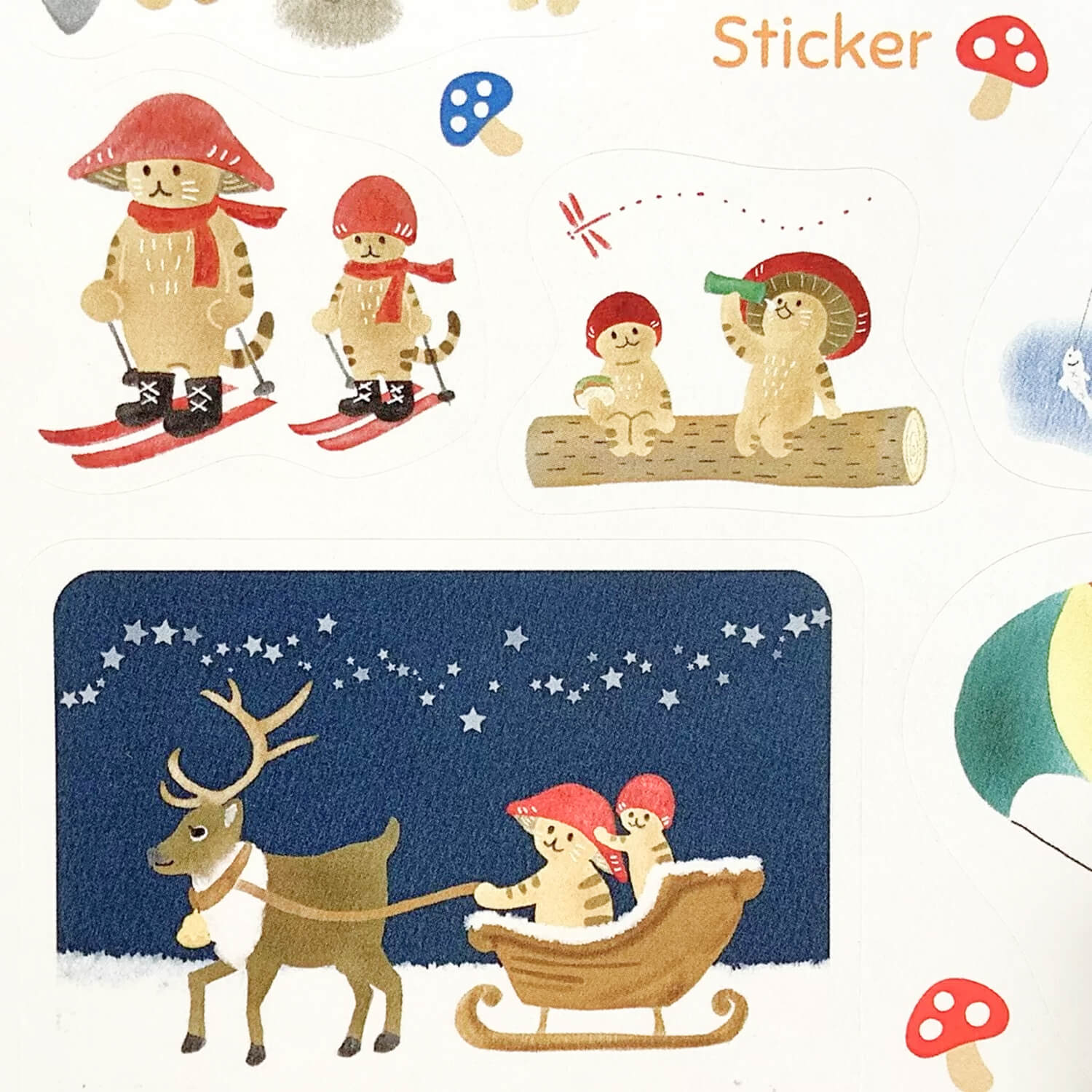 4 legs Sticker Sheet - Mushroom Cat’s Year