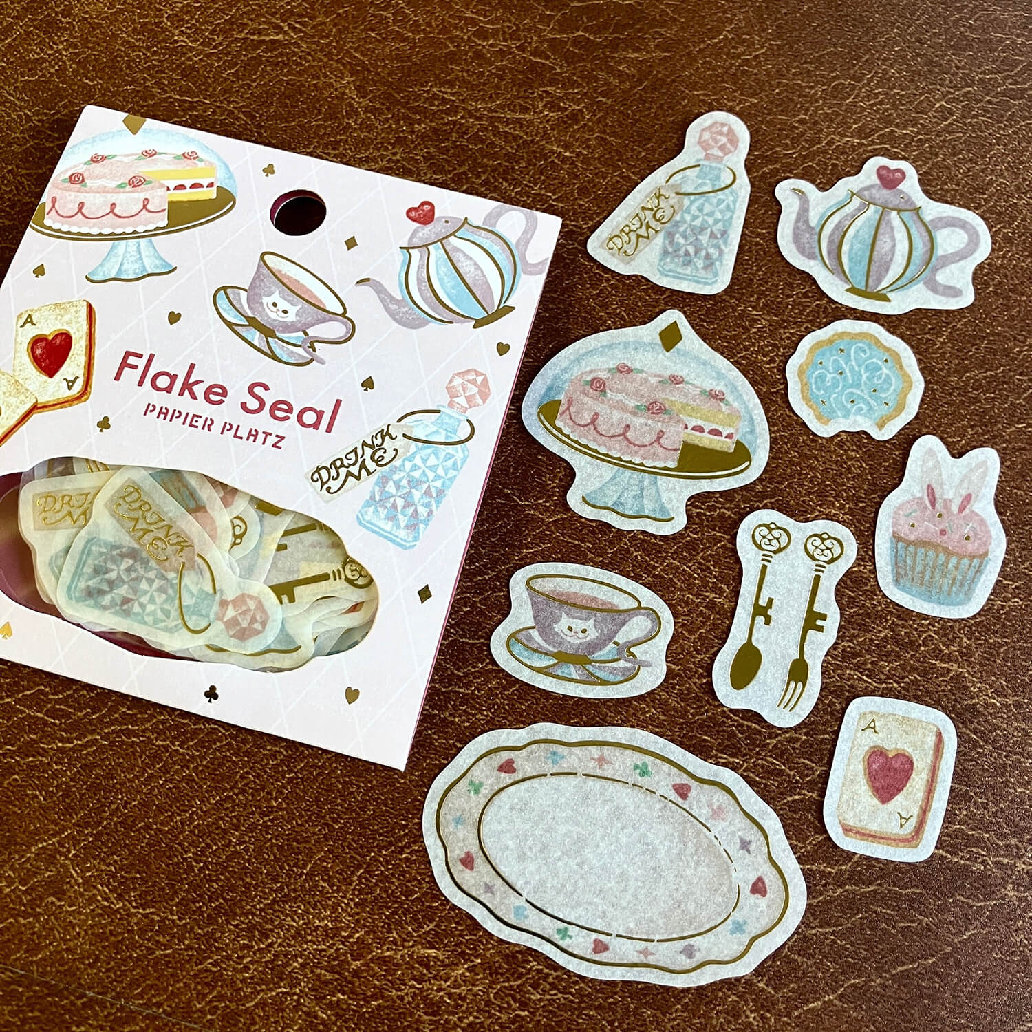 À La Cardo Foil Flake Stickers – Ice Cream Tea Set