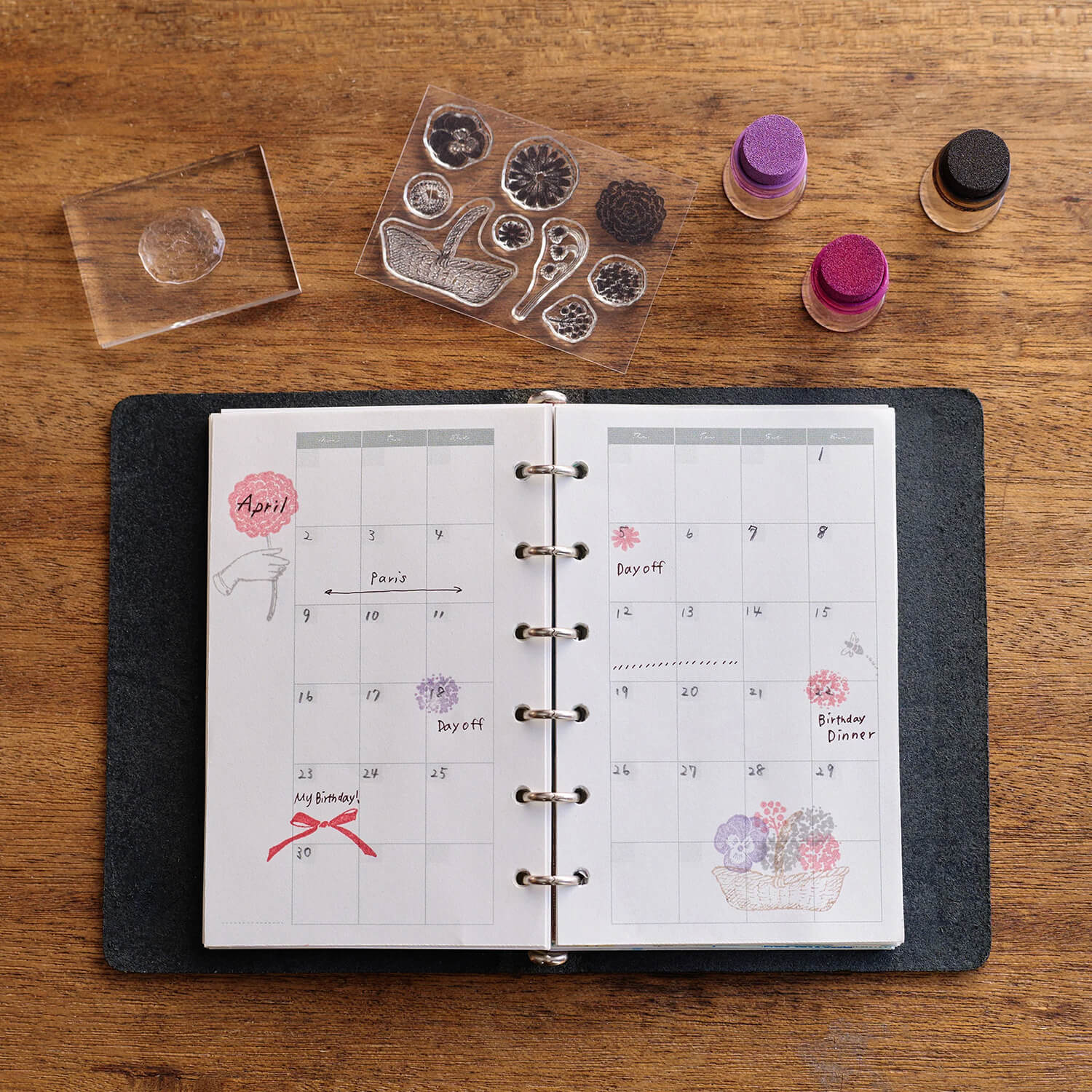 ATELIER.encle d'encle × Mizushima Jizai Clear Stamp Box – Flowers