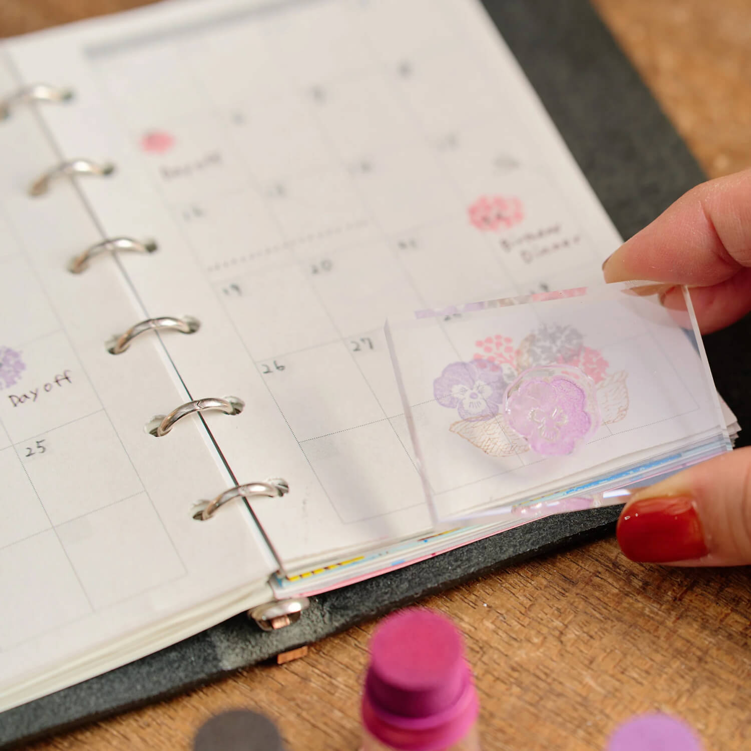 ATELIER.encle d'encle × Mizushima Jizai Clear Stamp Box – Flowers