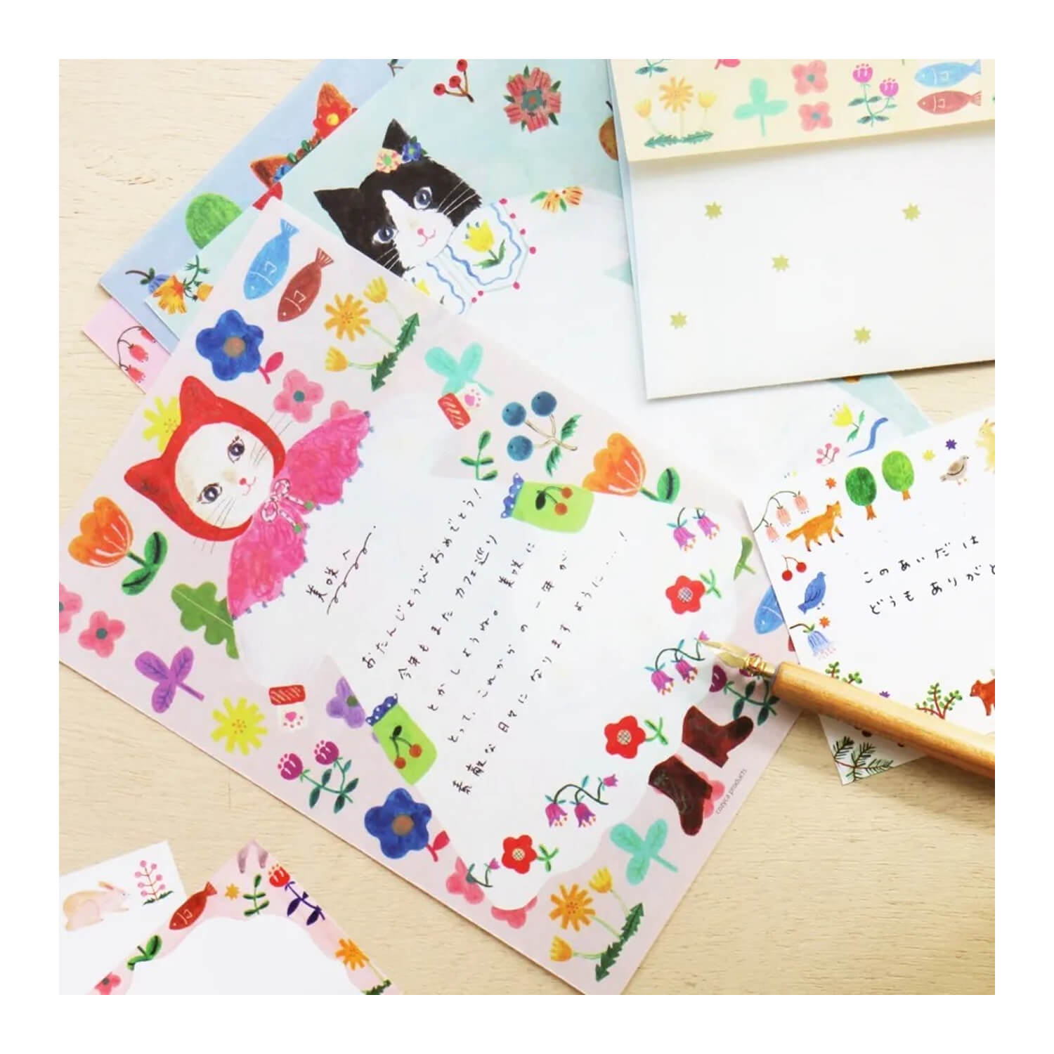 Aiko Fukawa Letter Set – Cat and Onepiece