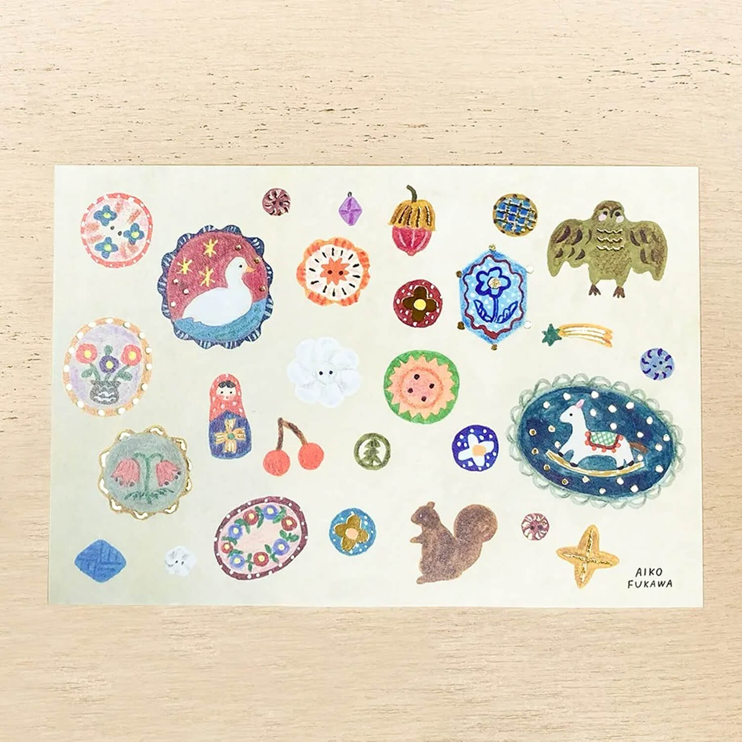 Aiko Fukawa Foil Postcard – Brooch