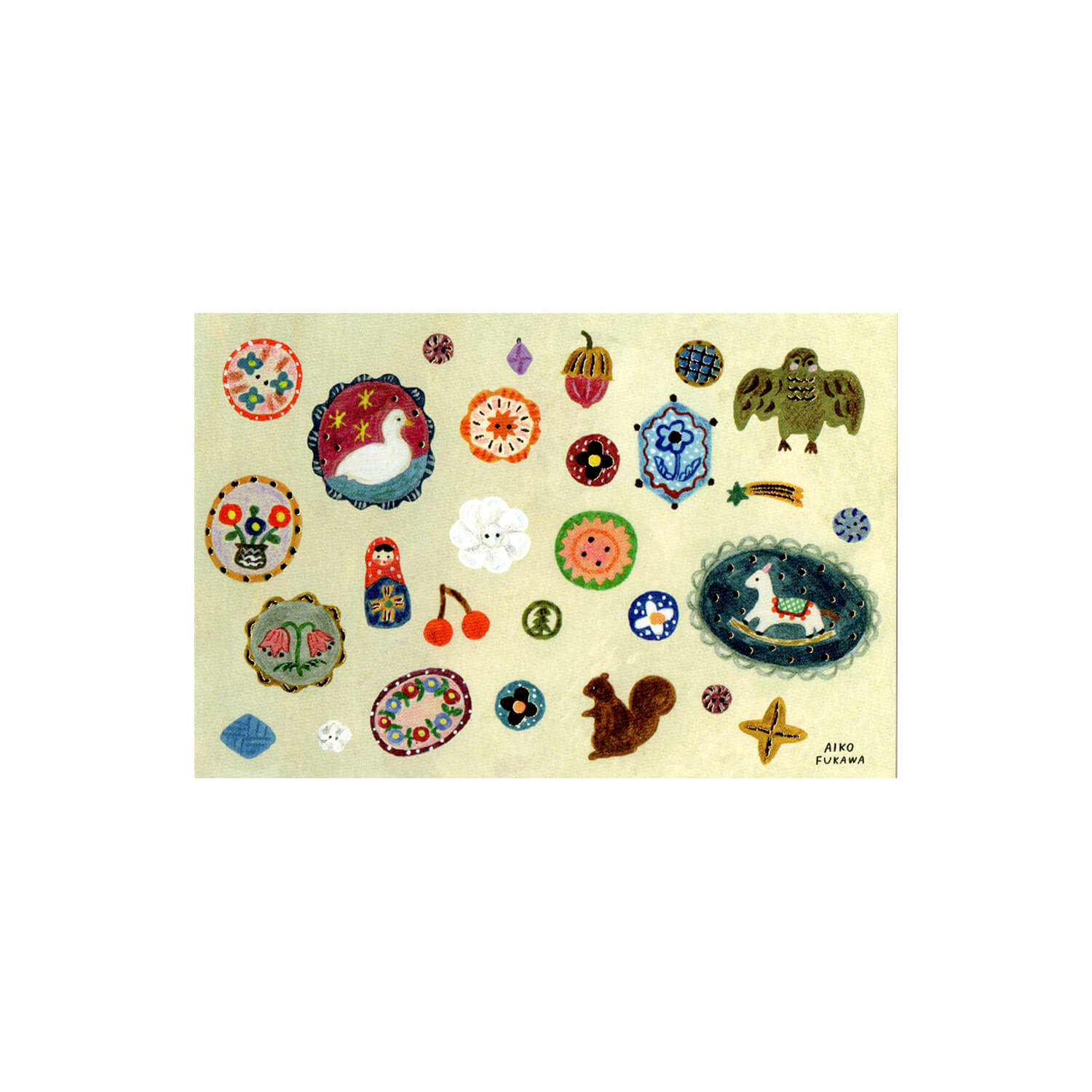 Aiko Fukawa Foil Postcard – Brooch
