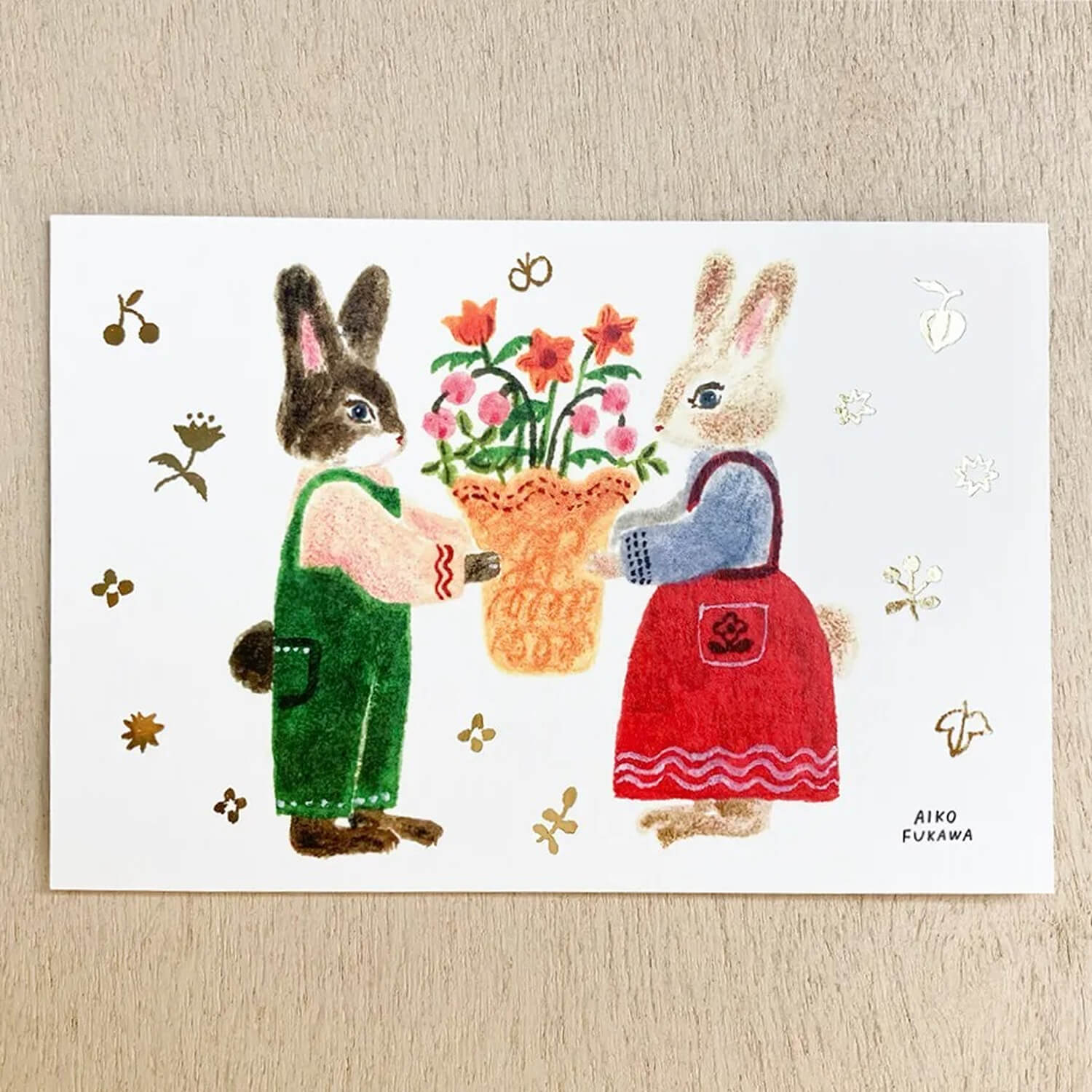 Aiko Fukawa Foil Postcard – Festival