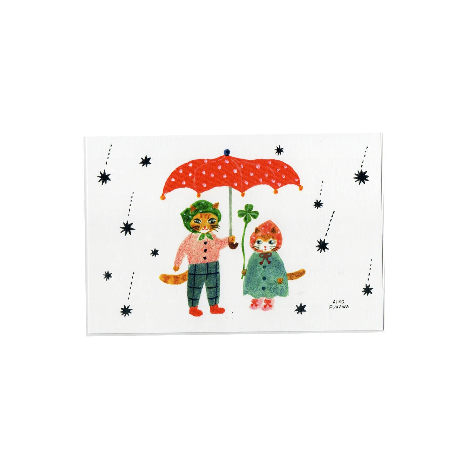 Aiko Fukawa Foil Postcard – Raindrops