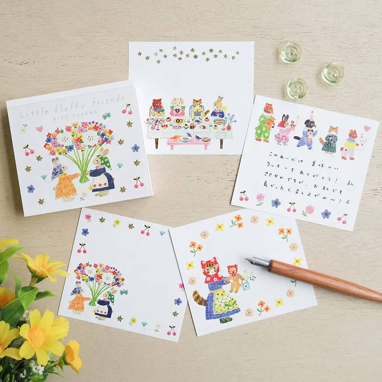 Aiko Fukawa Memo Block – Little Fluffy Friends