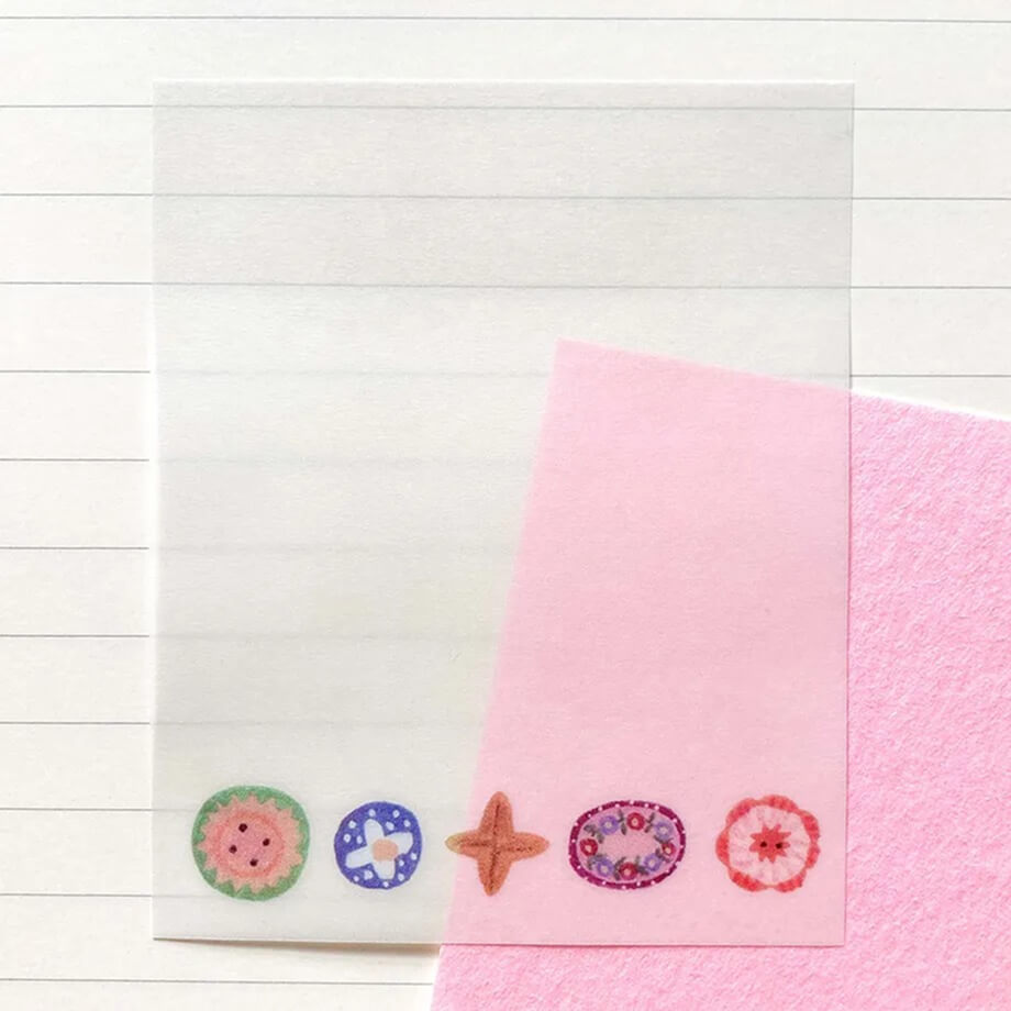 Aiko Fukawa Tracing Paper Sticky Notes – Buttons