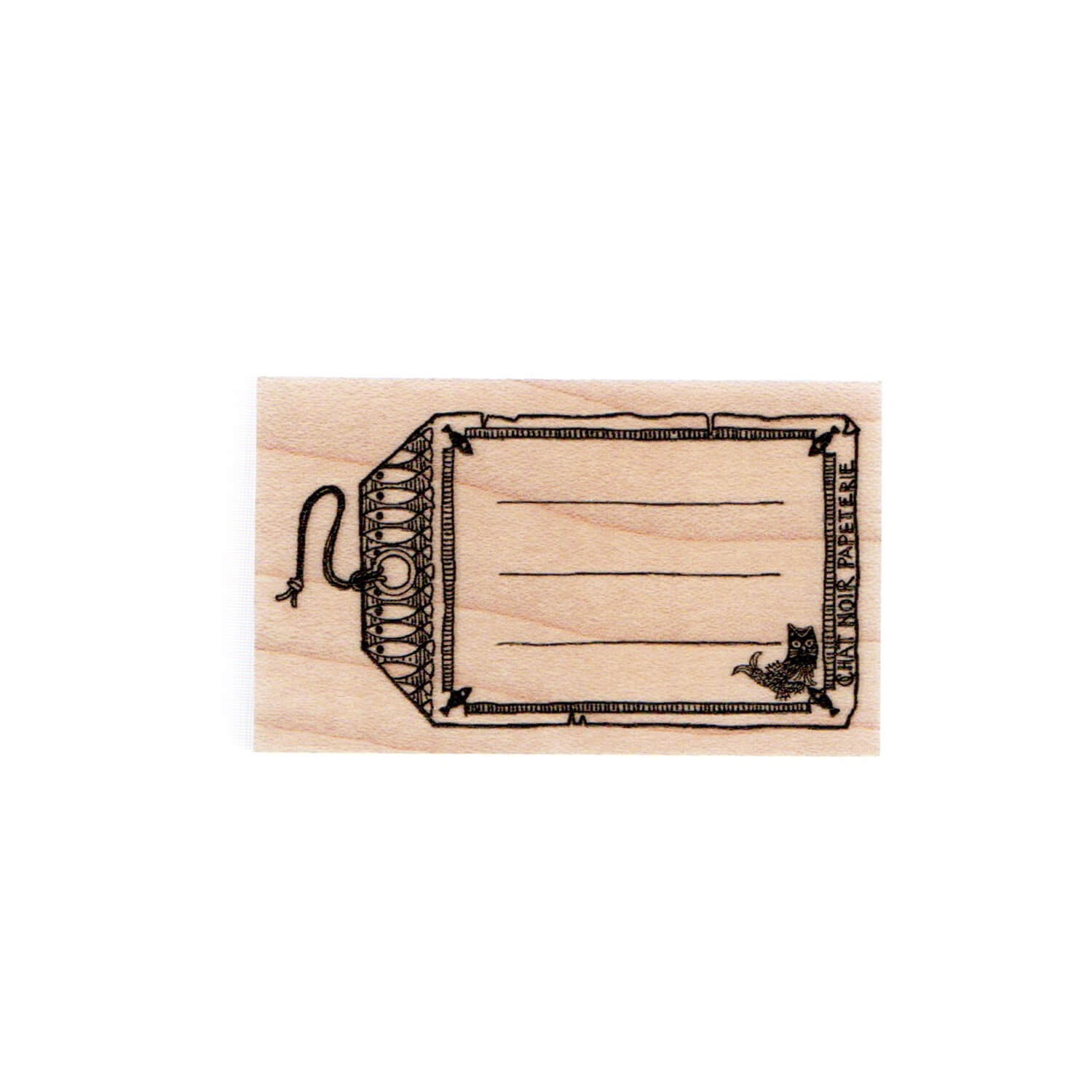 Akamegane Chat Noir Tag Label Stamp