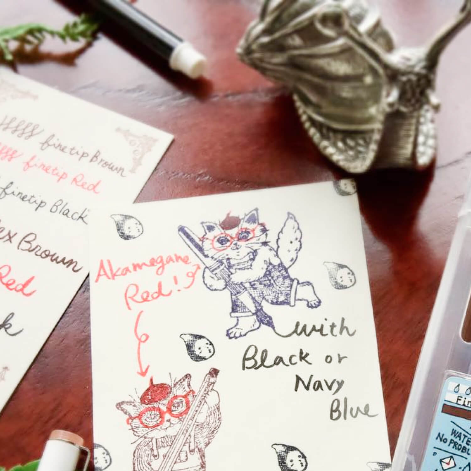 Akamegane Fountain Pen and Dali Stamp