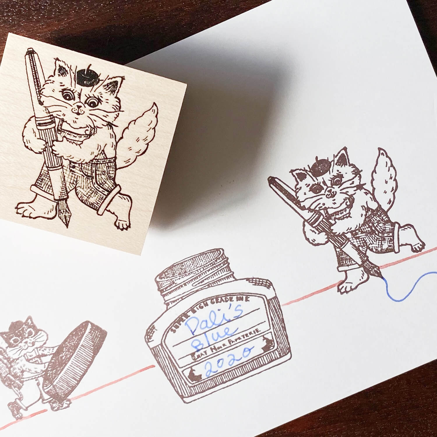 Akamegane Fountain Pen and Dali Stamp