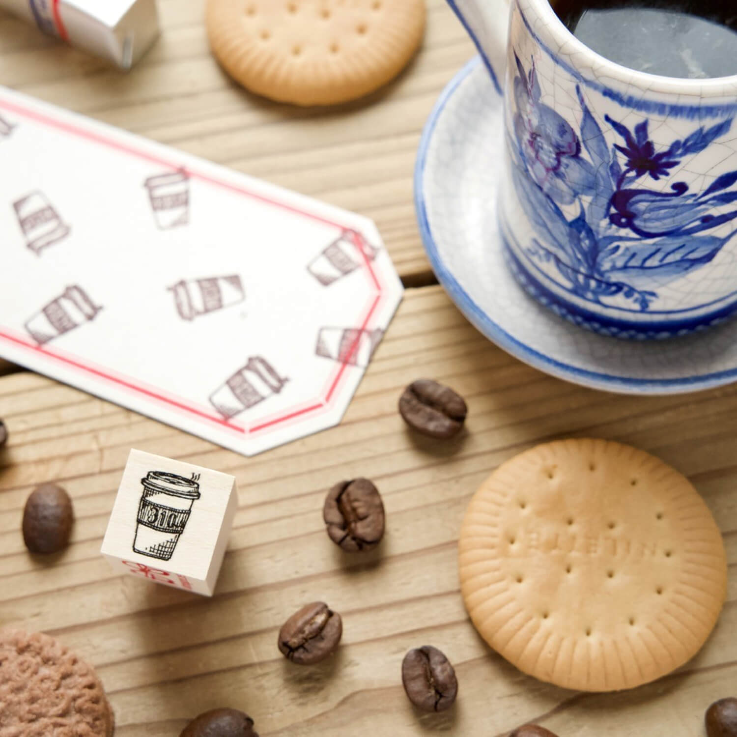 Akamegane Hot Coffee Mini Stamp