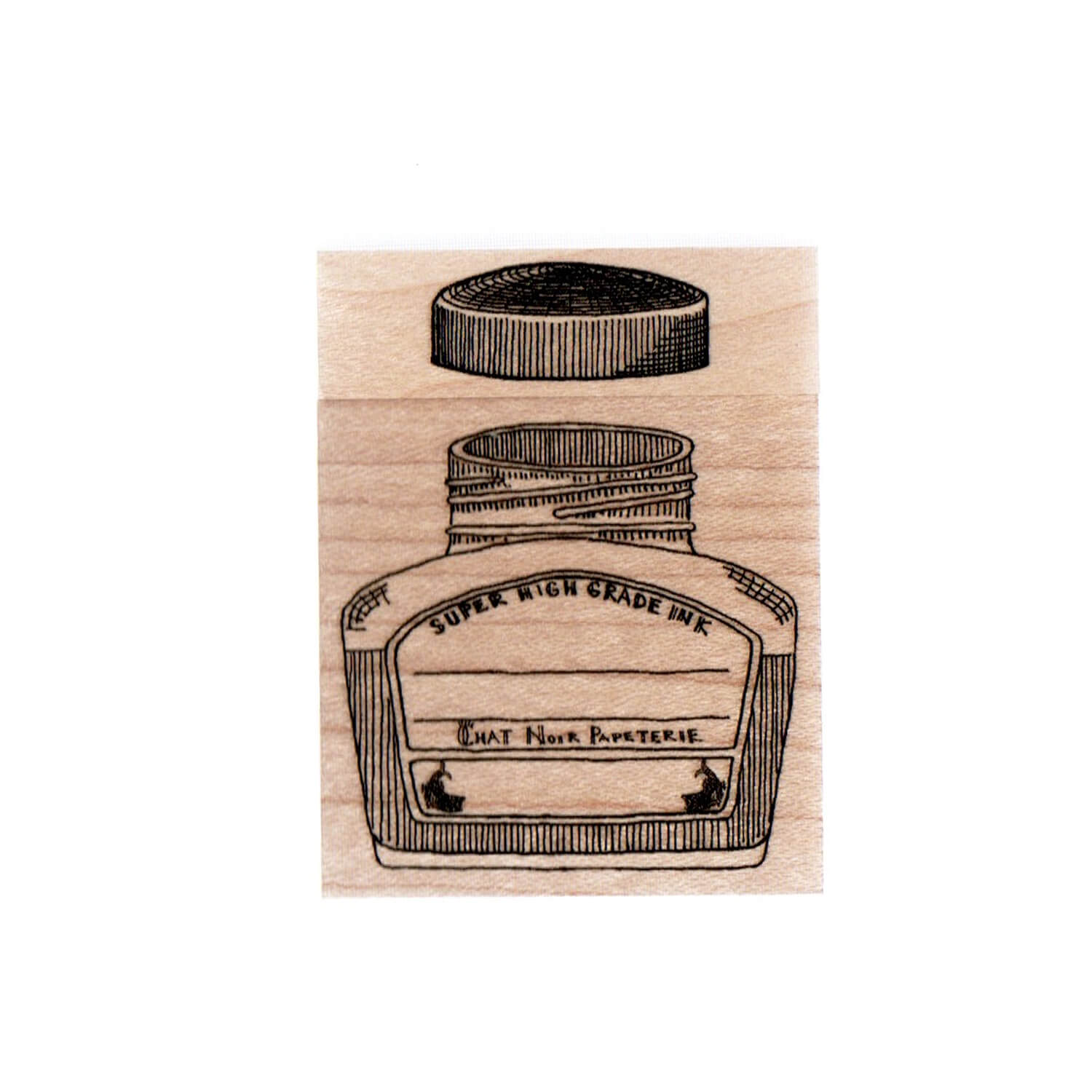 Akamegane Ink Bottle & Lid Stamp Set