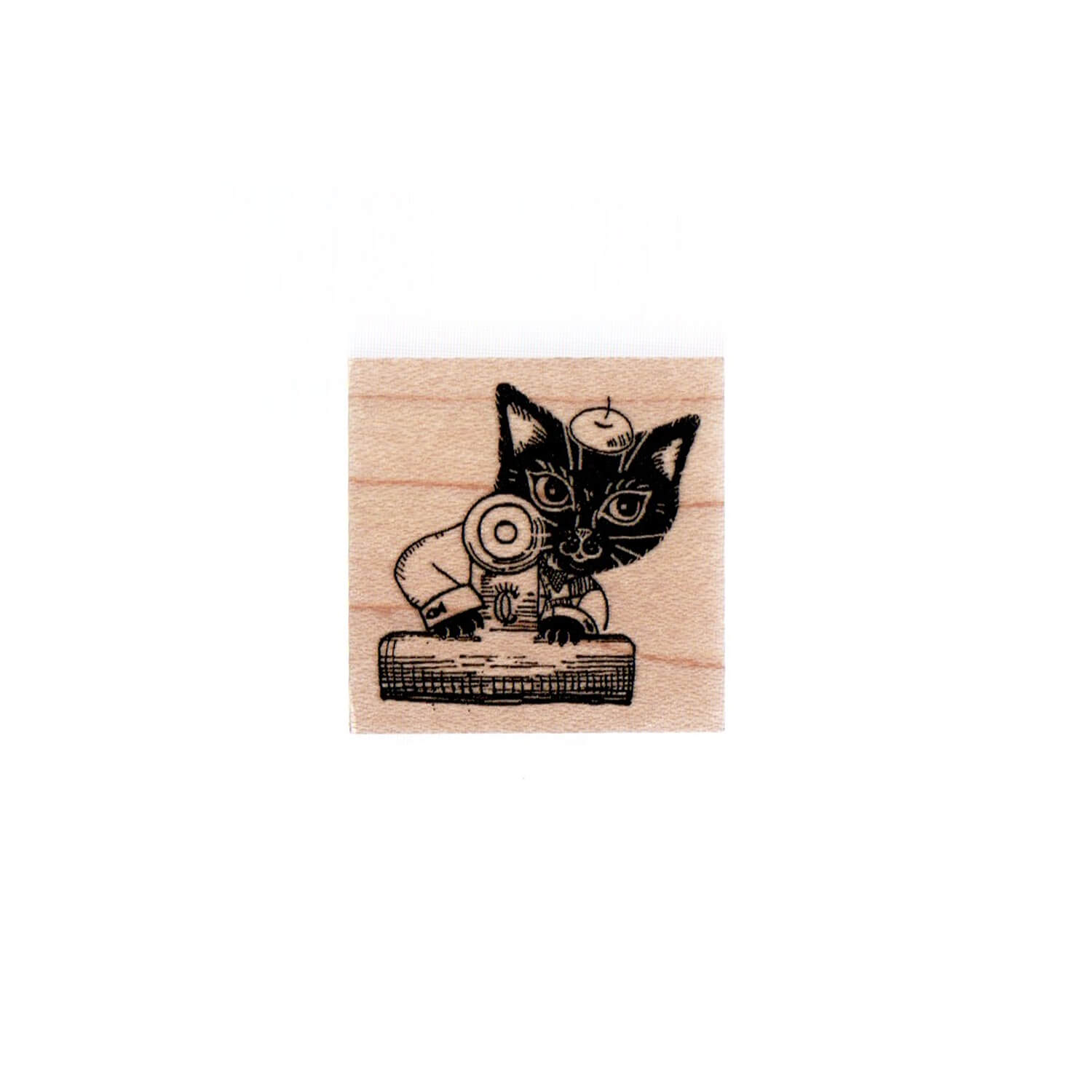 Akamegane Max the Black Cat Clip Stamp