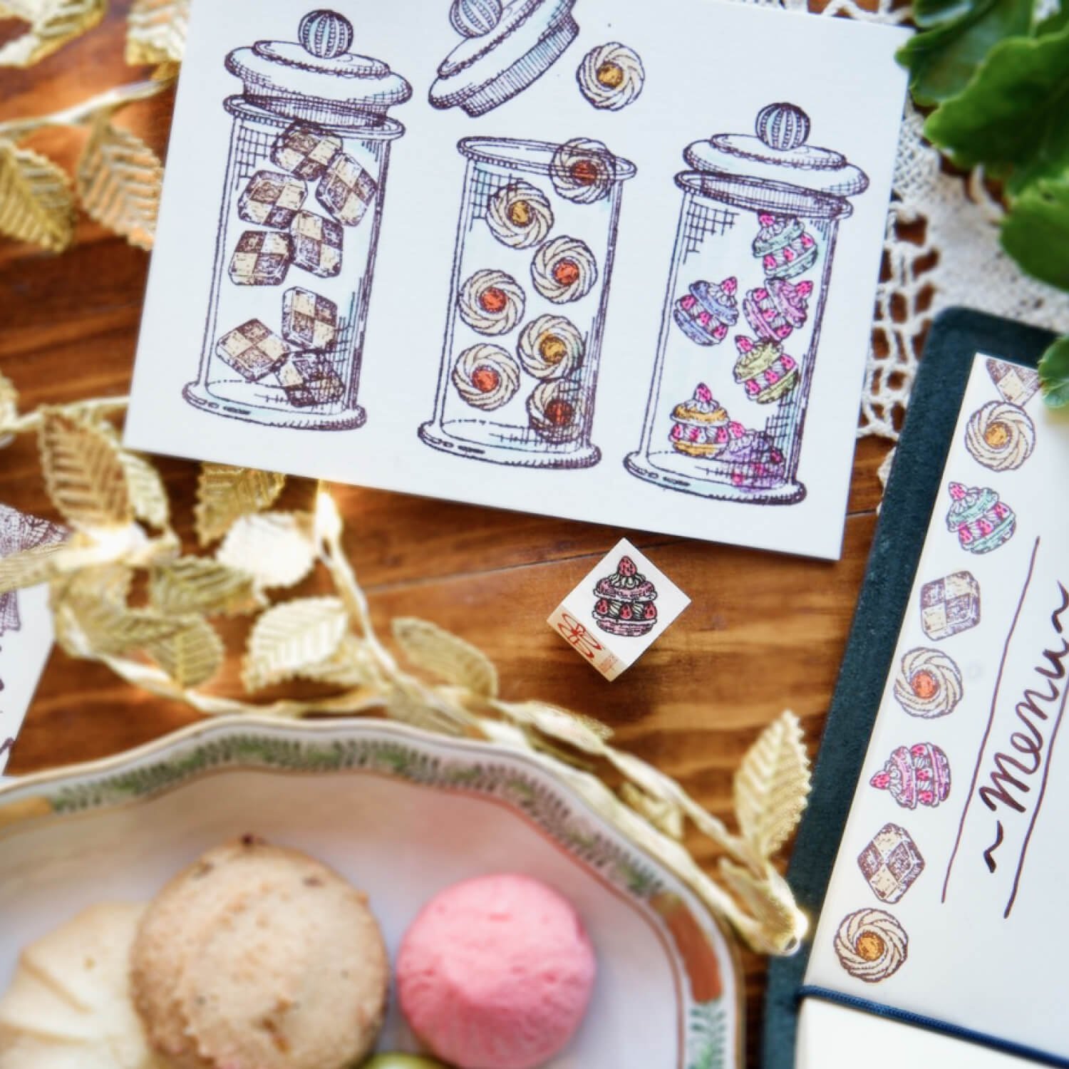 Akamegane Spice Jar Mini Stamp Set
