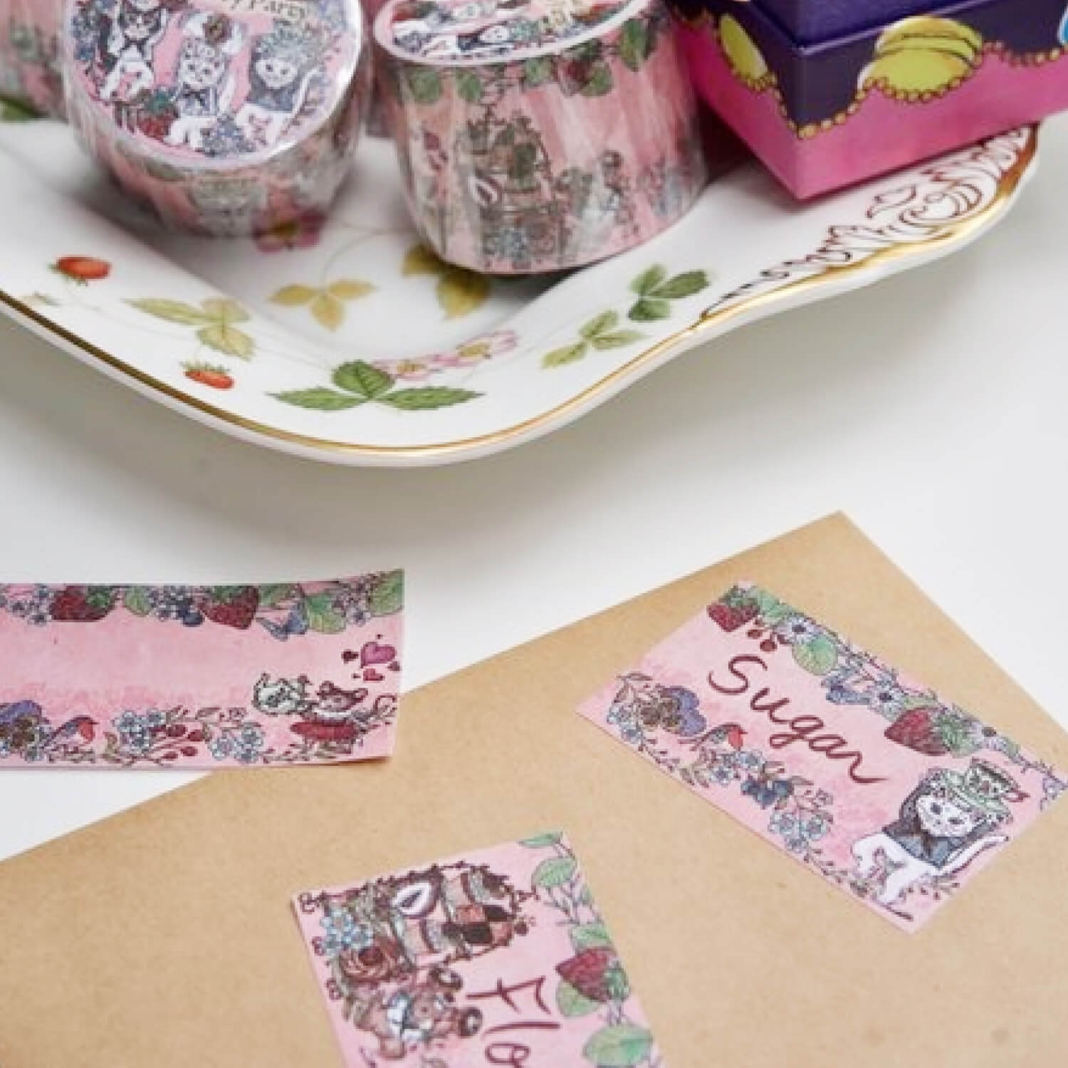 Akamegane Sticky Notes Roll - Strawberry Party