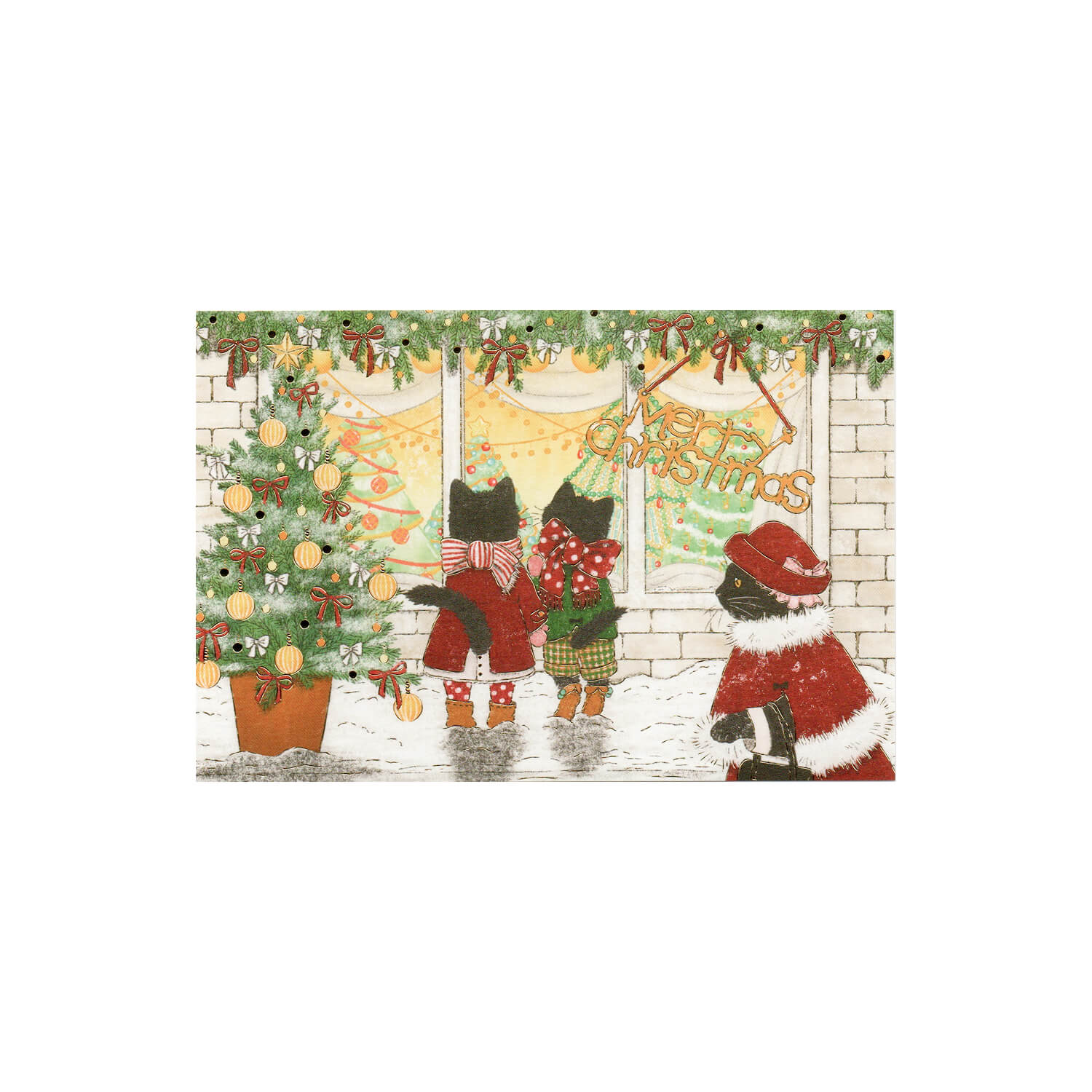 Akane Kotoko Christmas Postcard – Cat