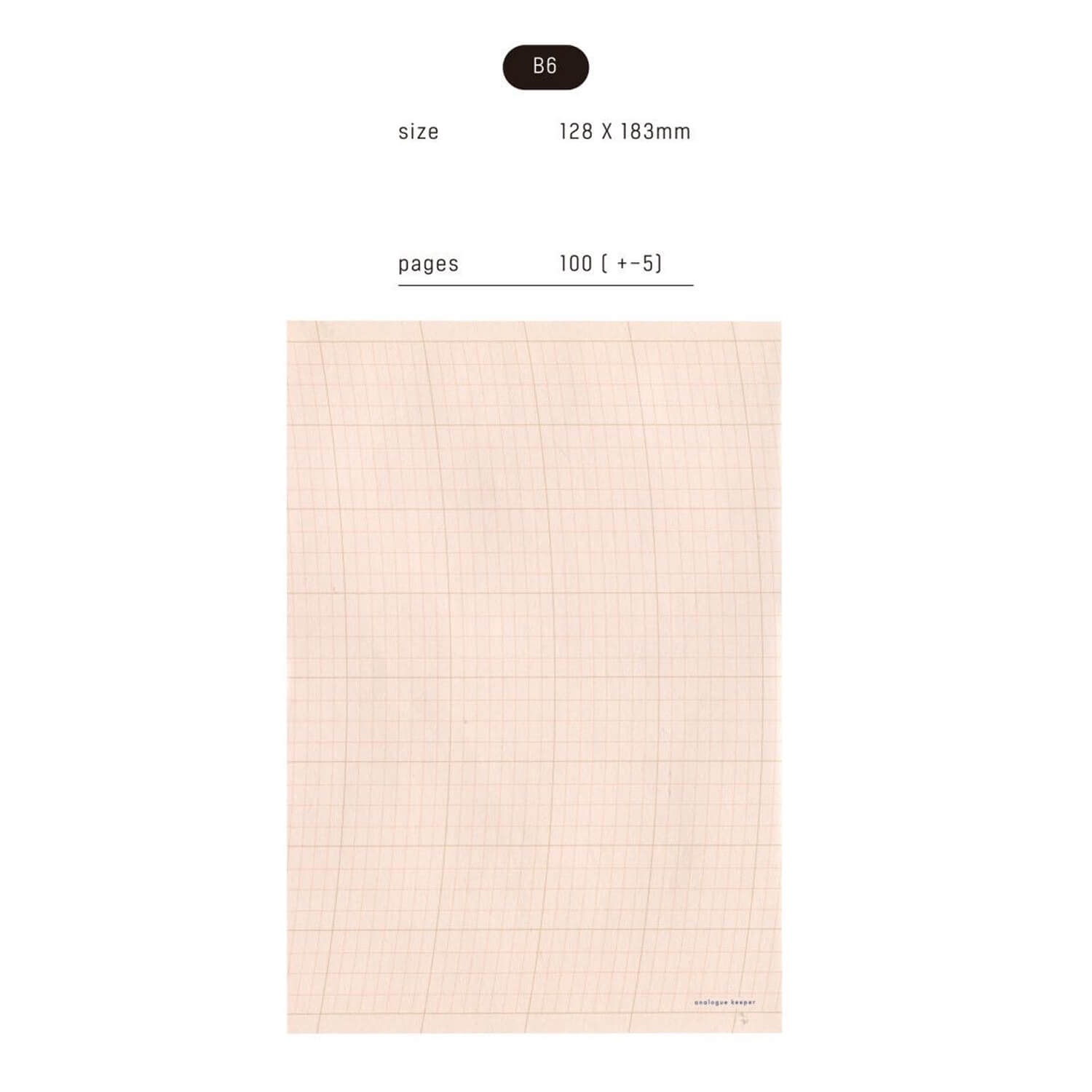 Analogue Keeper Oval Grid Memopad - B6