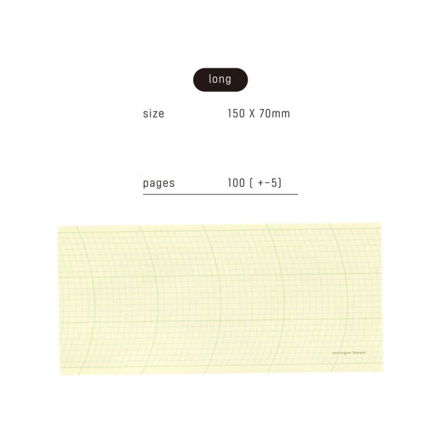 Analogue Keeper Oval Grid Memopad - Long