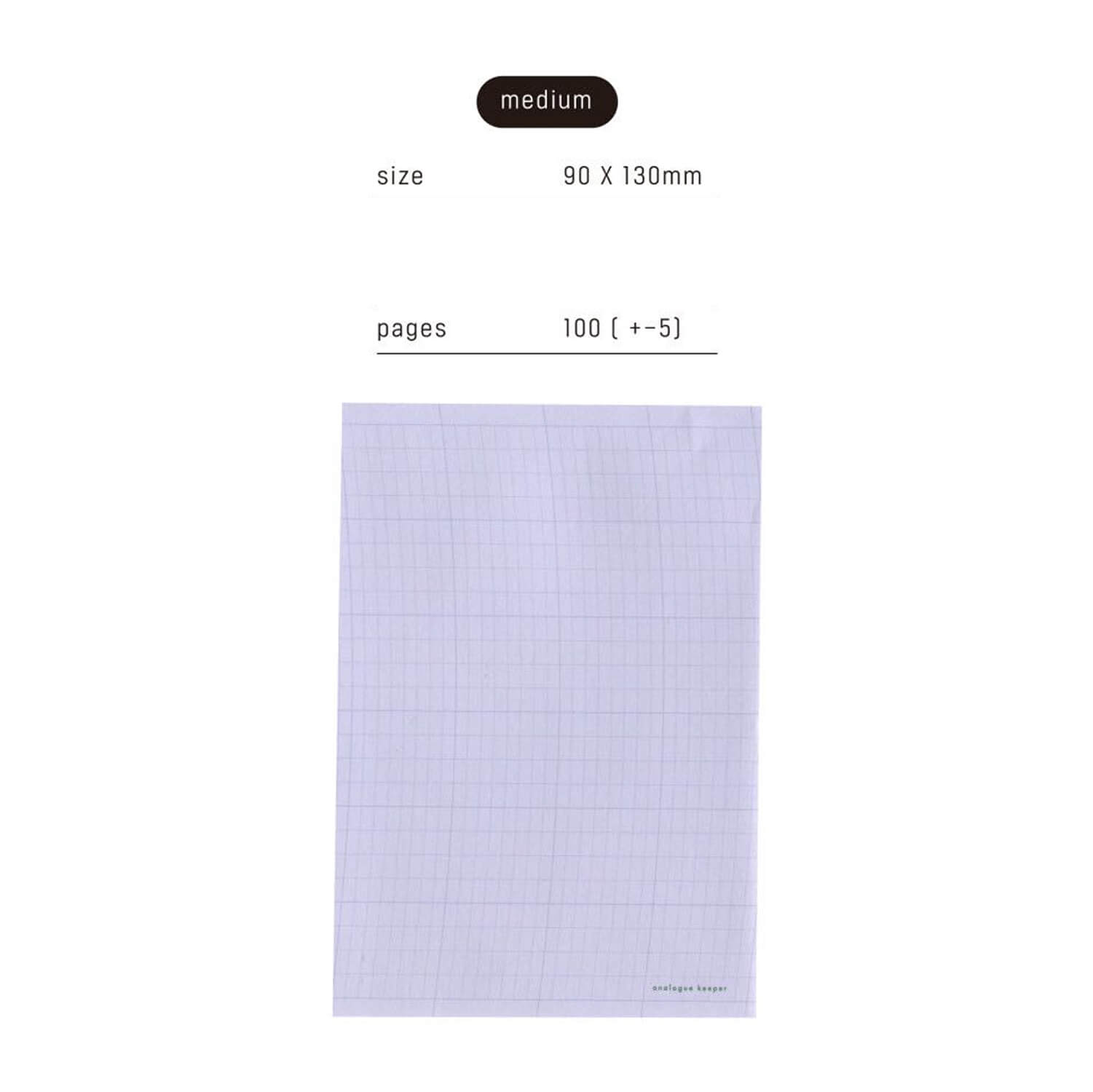 Analogue Keeper Oval Grid Memopad - Medium
