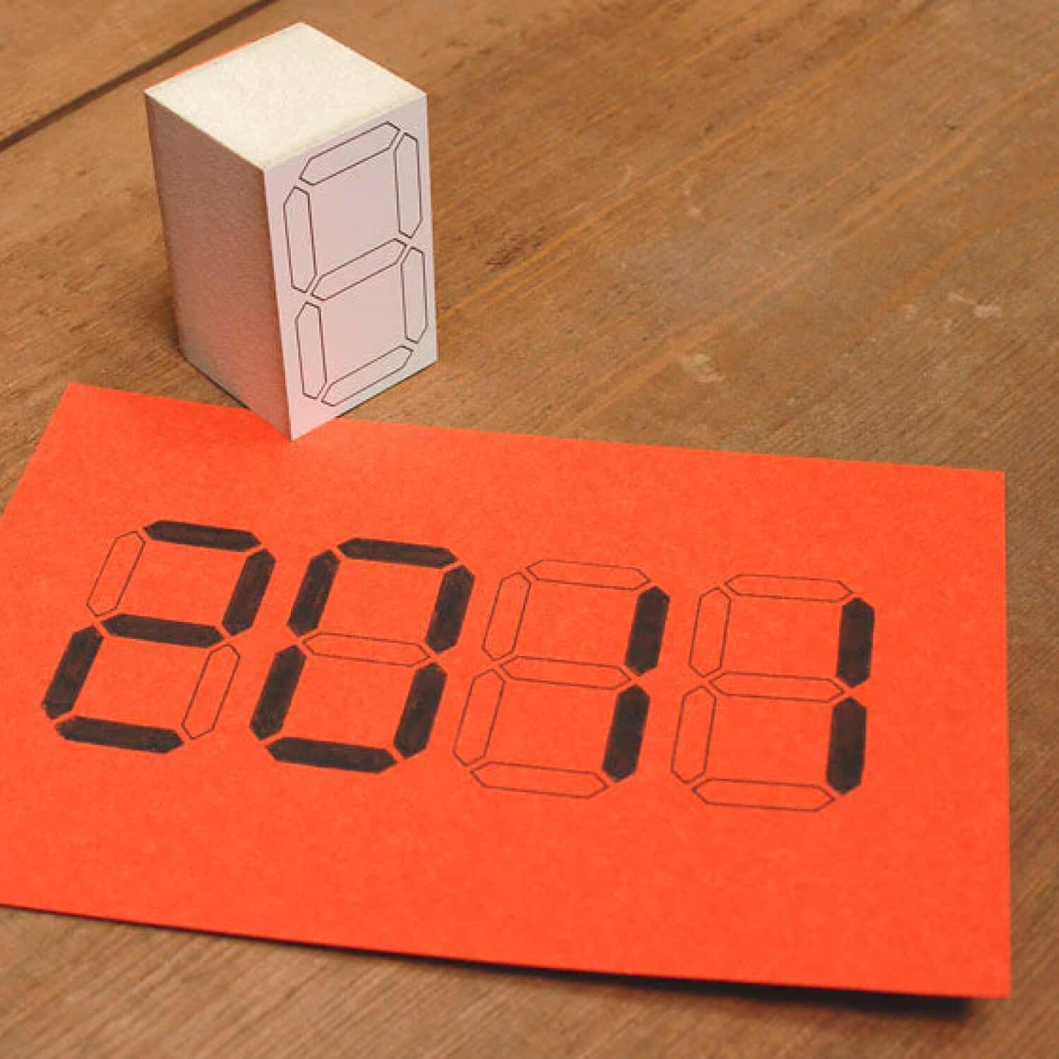 Mizushima Rubber Stamp – Digital Number - Small